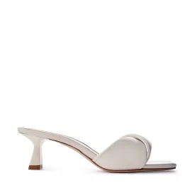 Haya Off White Soft Leather Sandals