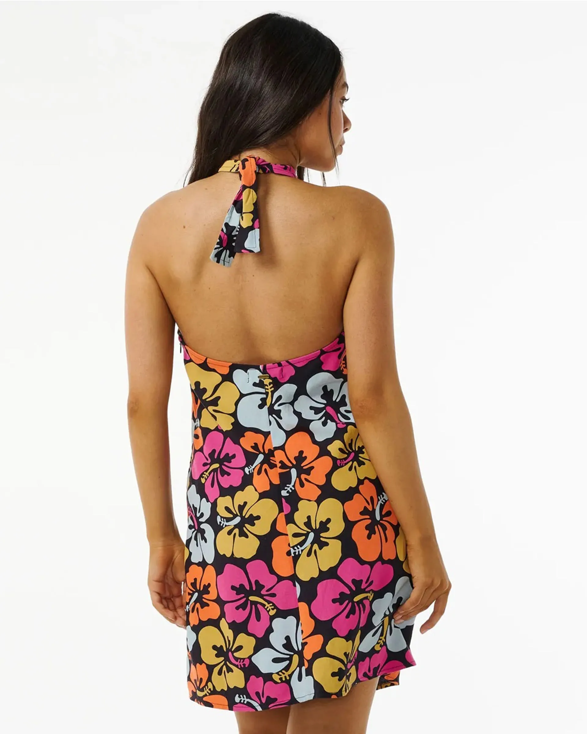 Hibiscus Heat Halter Mini Dress (Past Season)