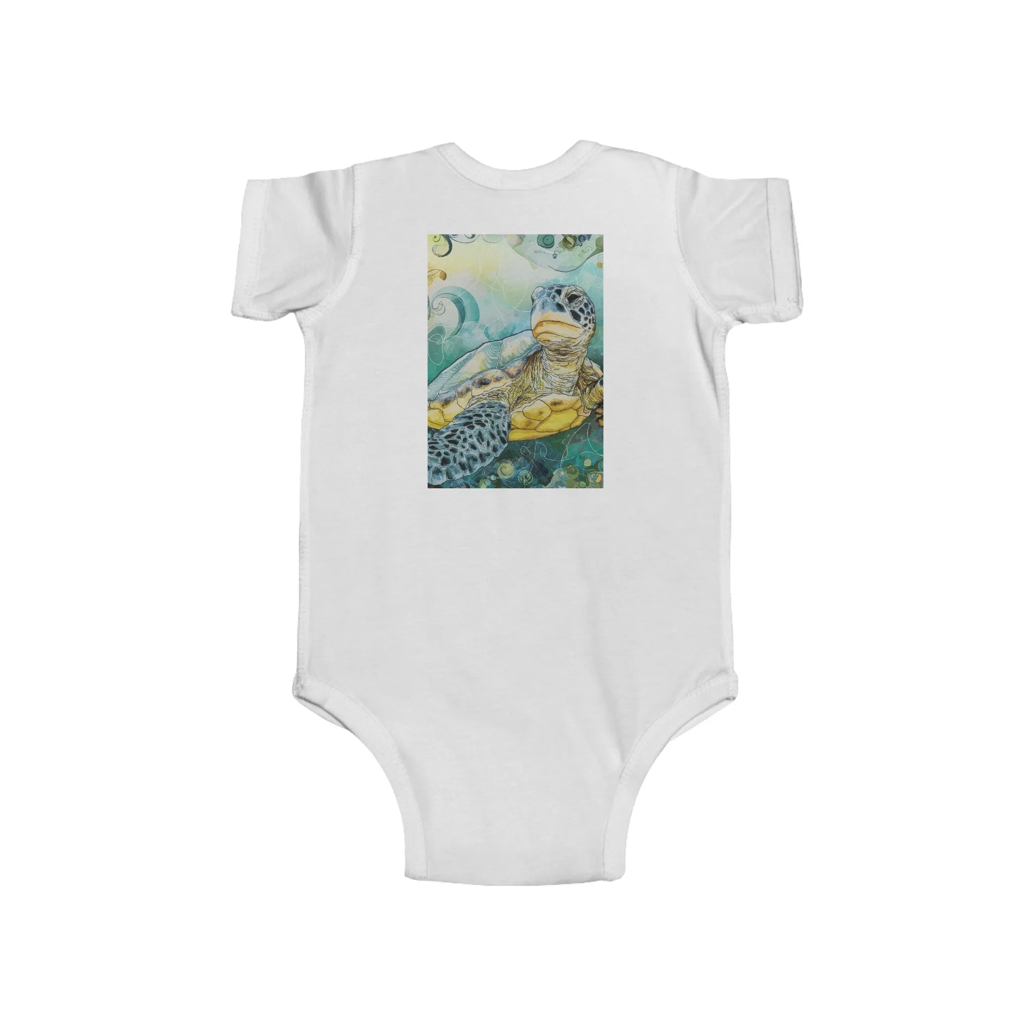 Infant Fine Jersey Bodysuit - Sea Turtle