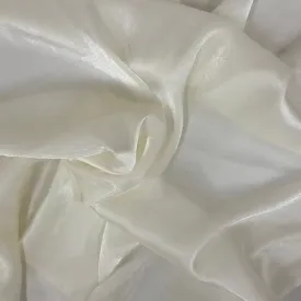 Ivory Crystalized Reflective Liquid Silk Chiffon Fabric