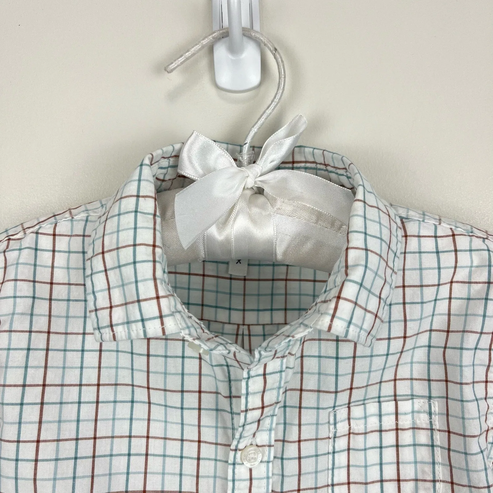 Janie and Jack Baby Plaid Poplin Bodysuit 12-18 Months