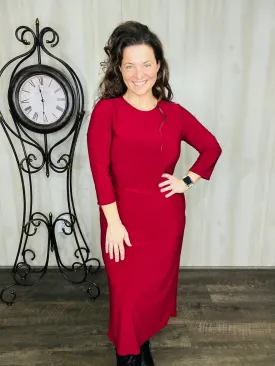 Joy Layering Dress-Burgundy