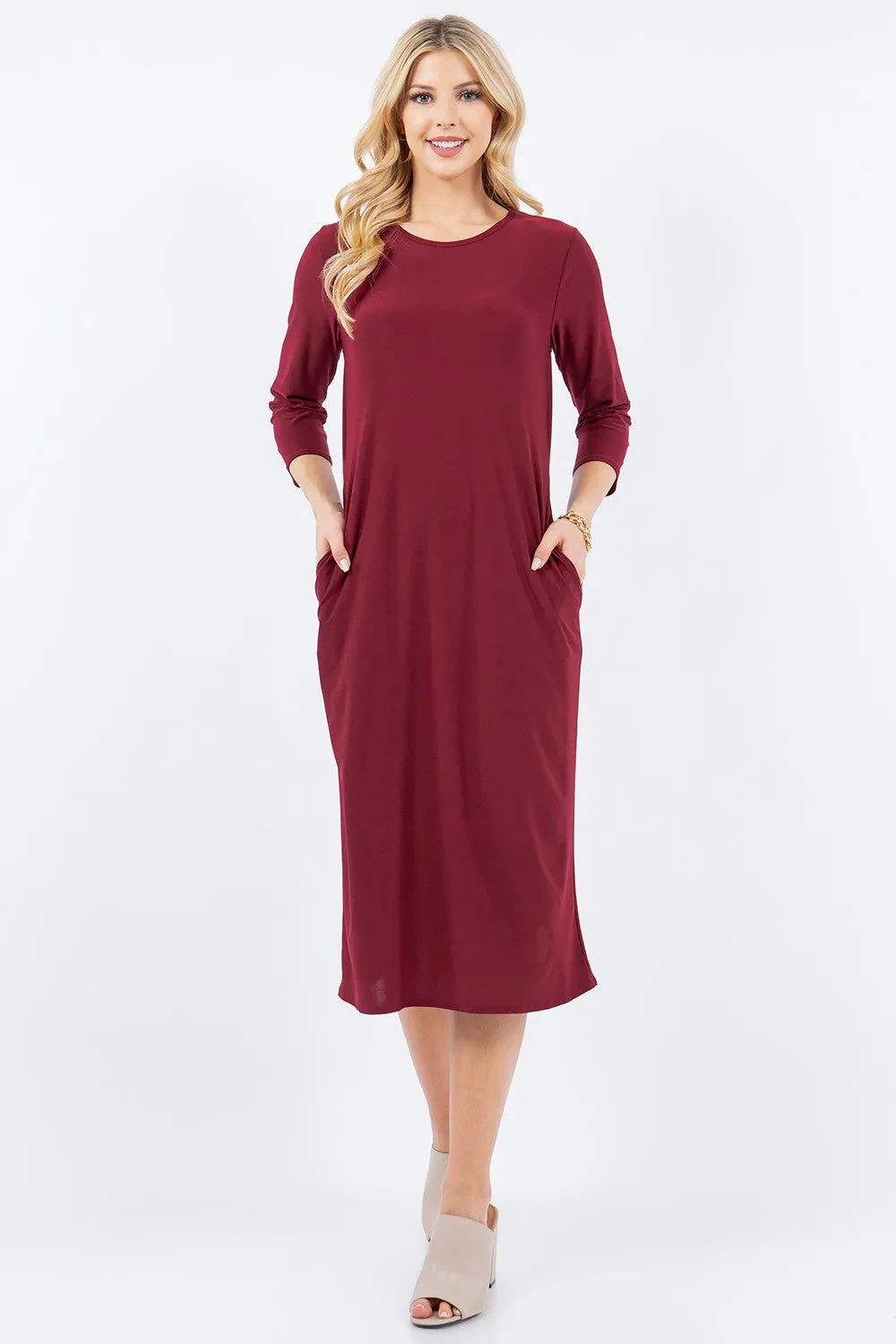 Joy Layering Dress-Burgundy