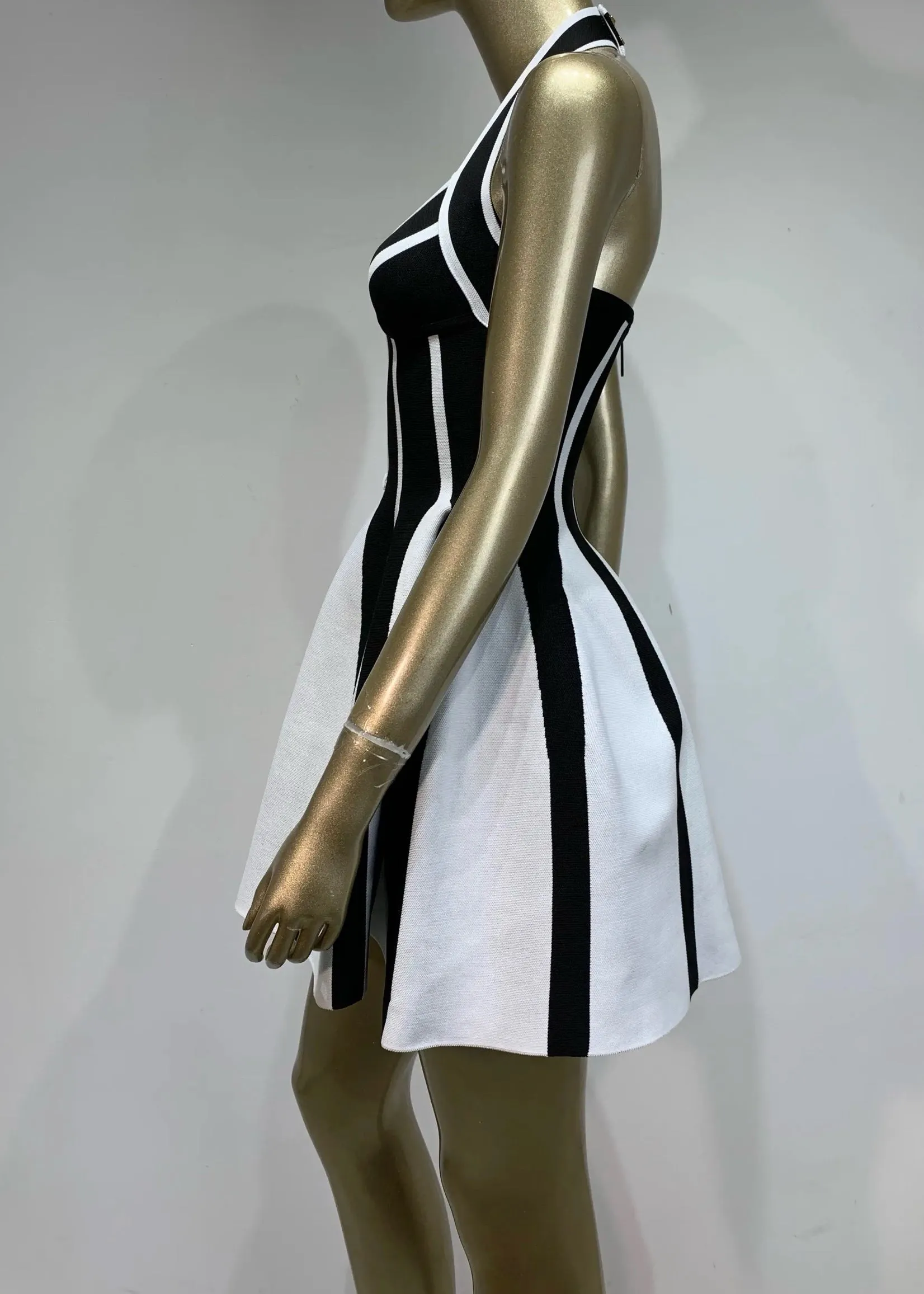 Koralia Striped Halter Dress