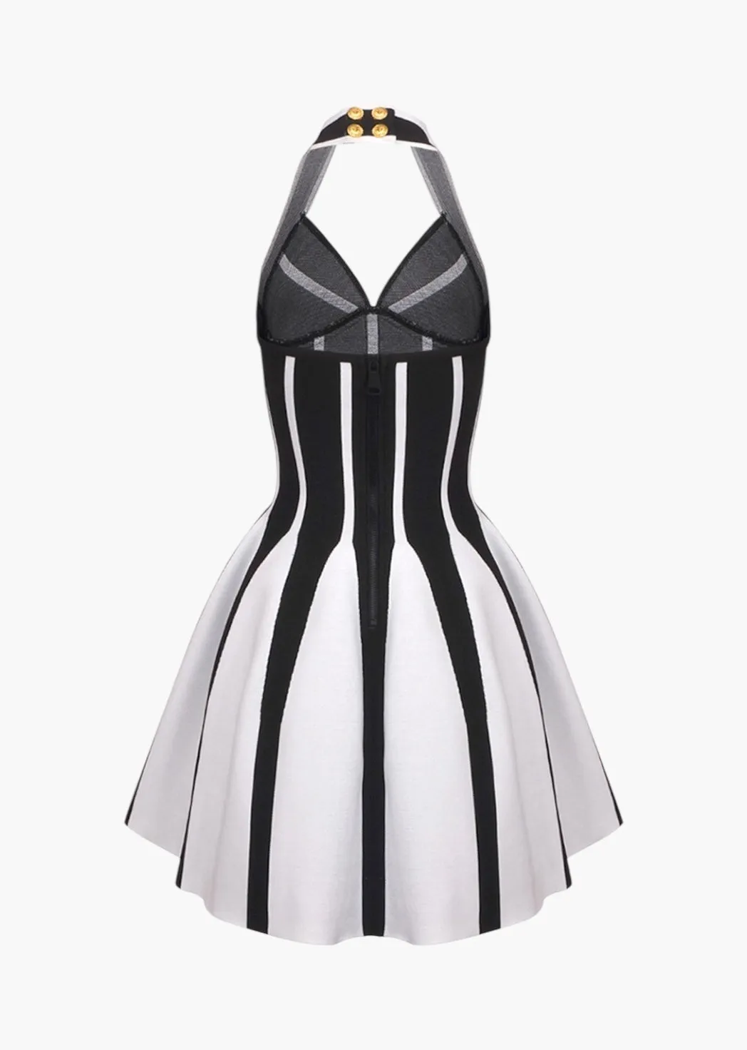 Koralia Striped Halter Dress