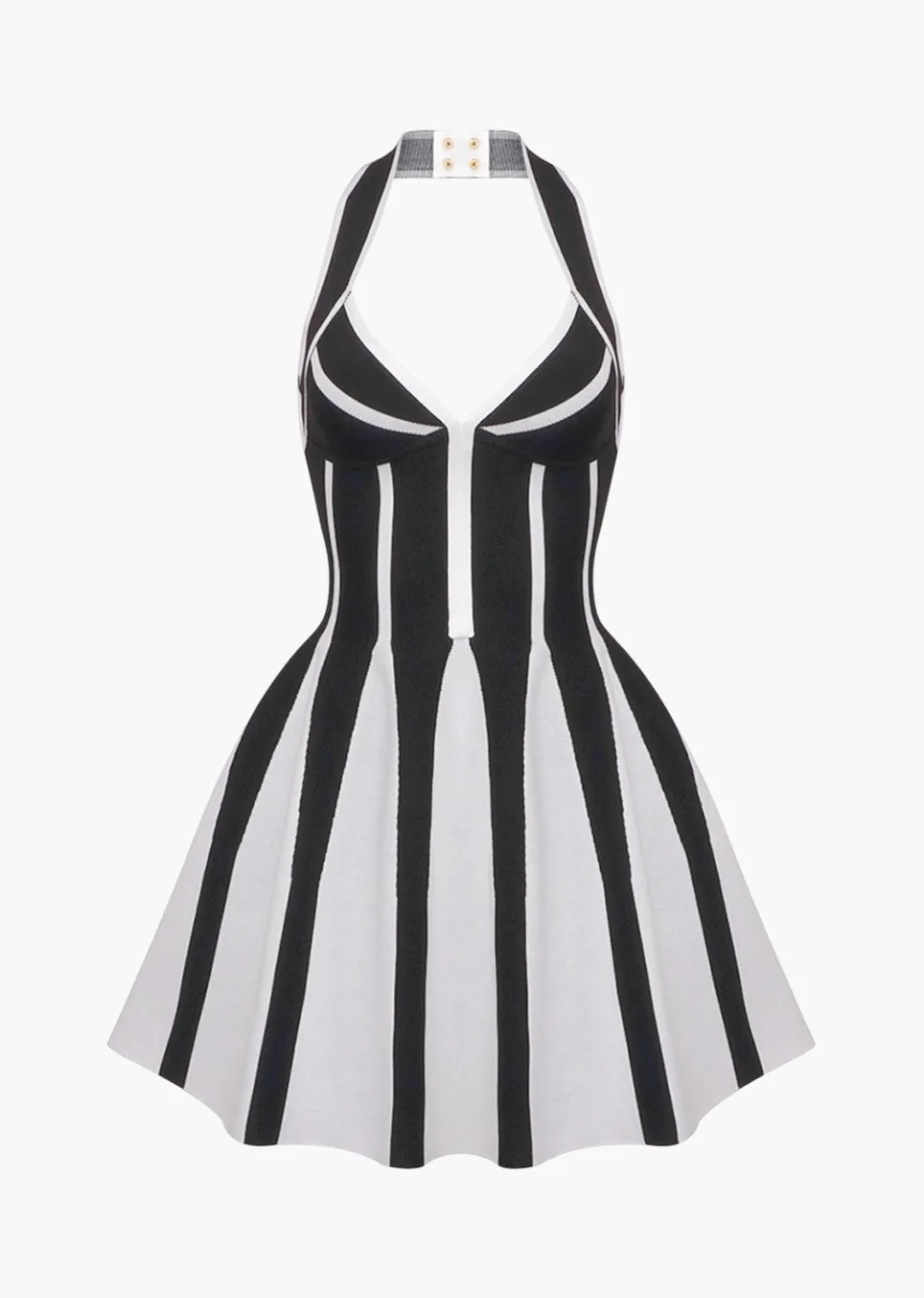 Koralia Striped Halter Dress