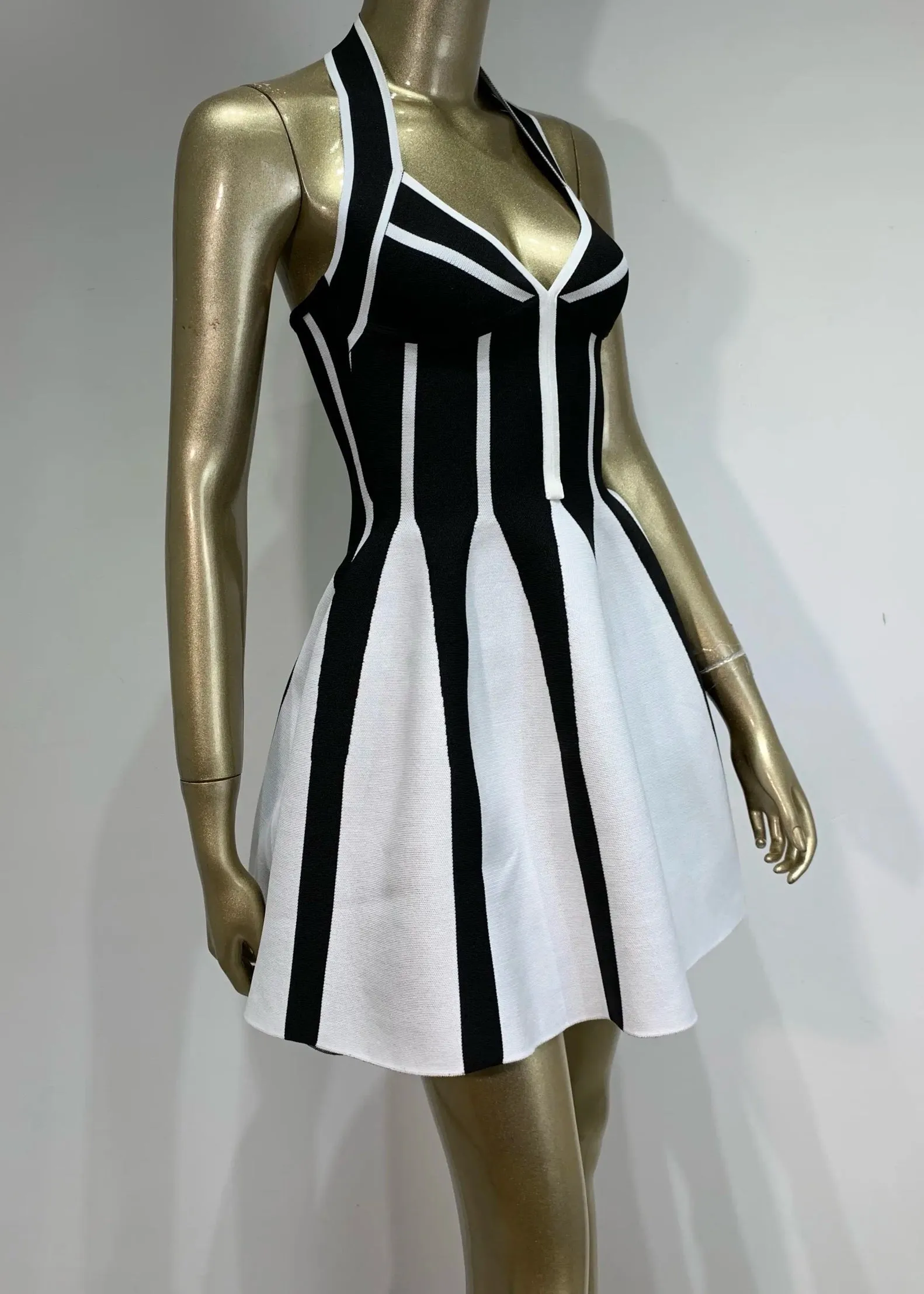 Koralia Striped Halter Dress