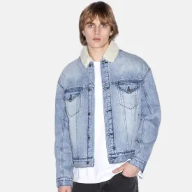 Ksubi Oh G Mid Blue Sherpa Jacket