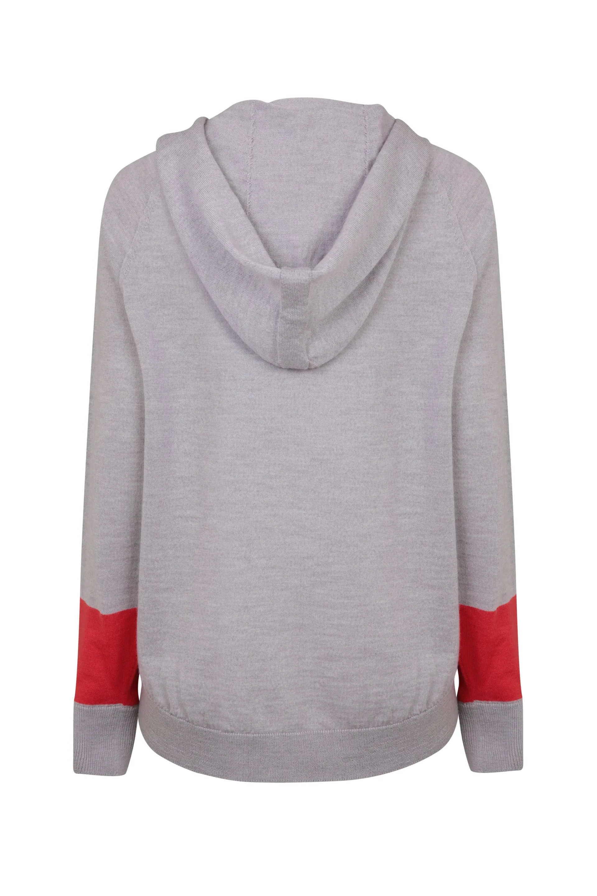 Ladies hoodie jumper in light grey