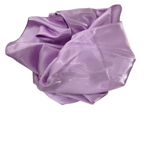 Lavender Crystalized Reflective Liquid Bridal Satin Fabric