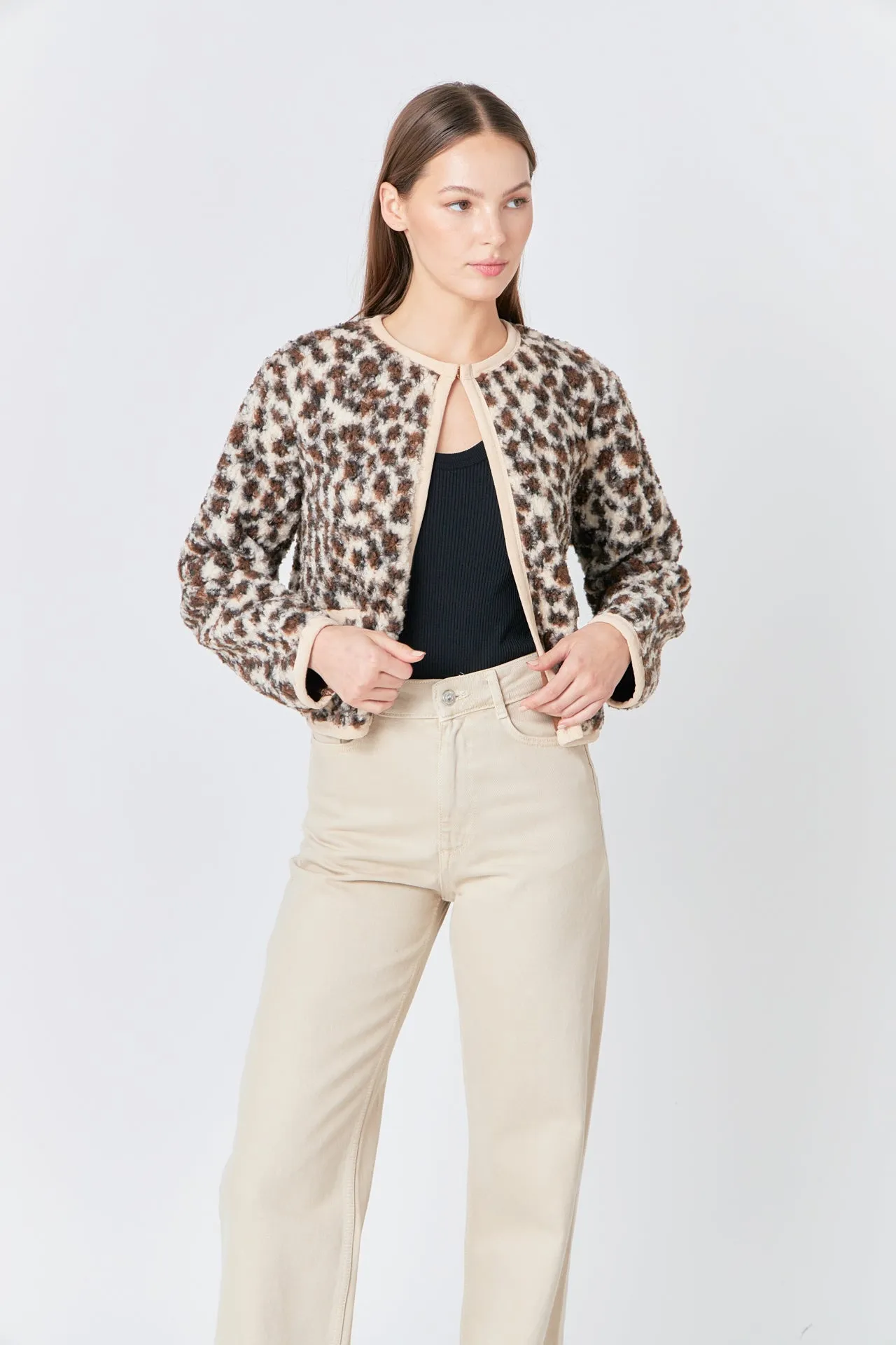 Leopard Sherpa Jacket