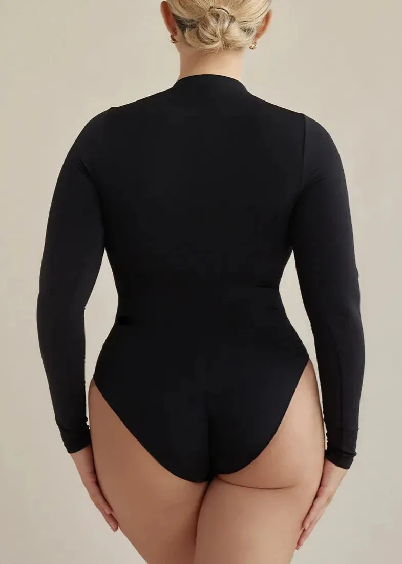 Long Sleeve V Neck Butter Sculpt® Seamless Shapewear Bodysuit