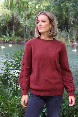 Lothlorian Bobble Sleeve Jumper - Possum Merino 9781