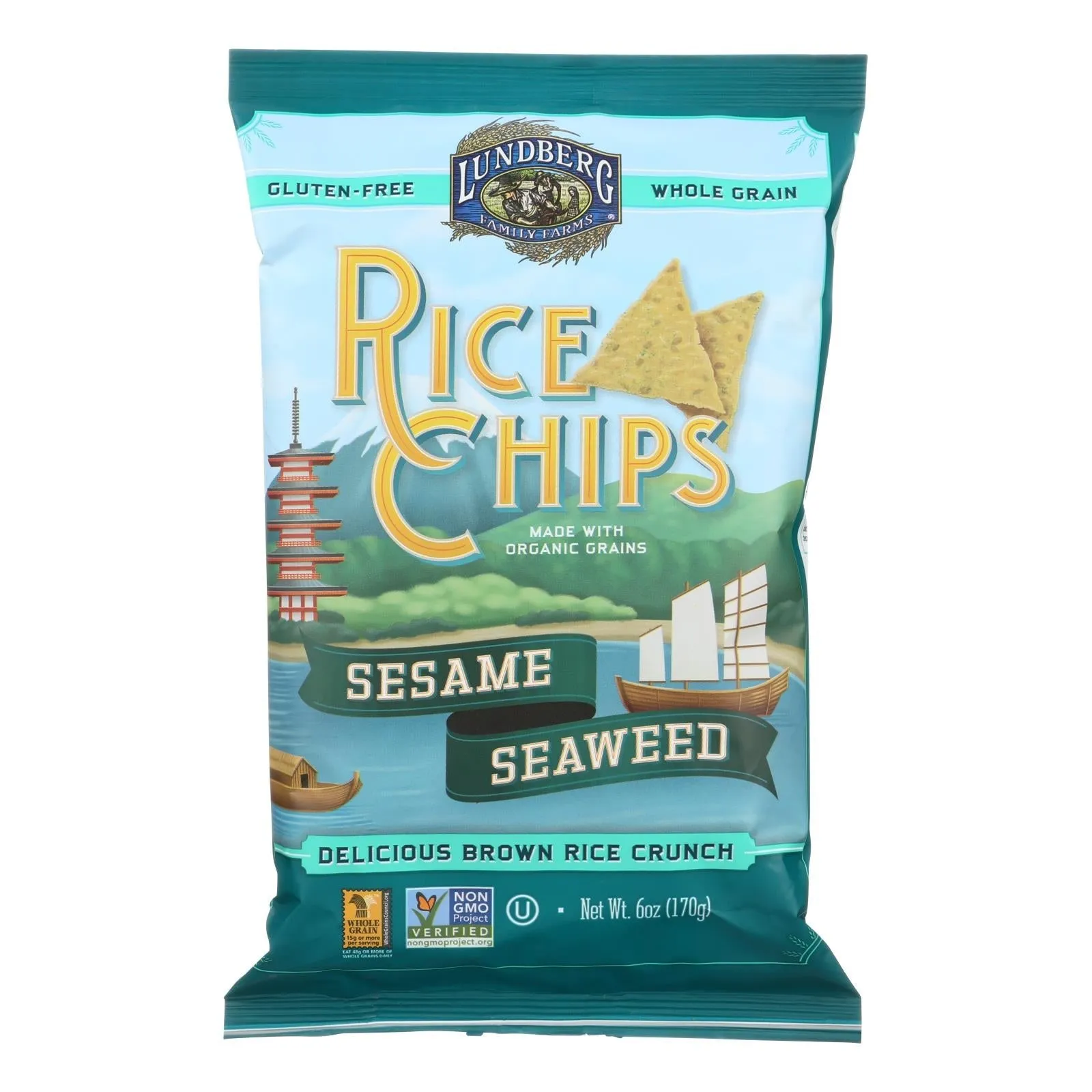 Lundberg Sesame Seaweed Brown Rice Chips (12 Pack, 6 Oz. Each)