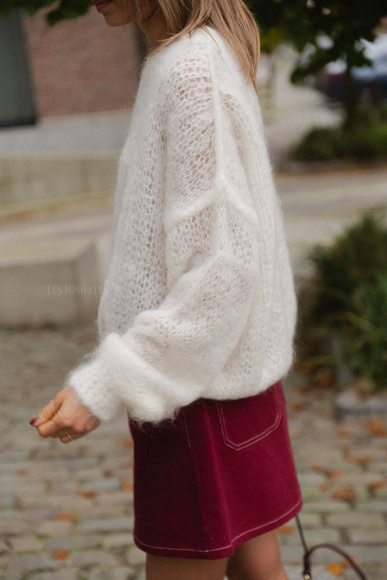 Madison mohair jumper ecru