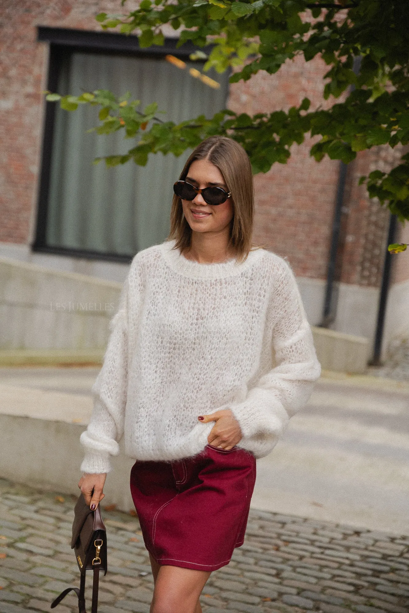 Madison mohair jumper ecru