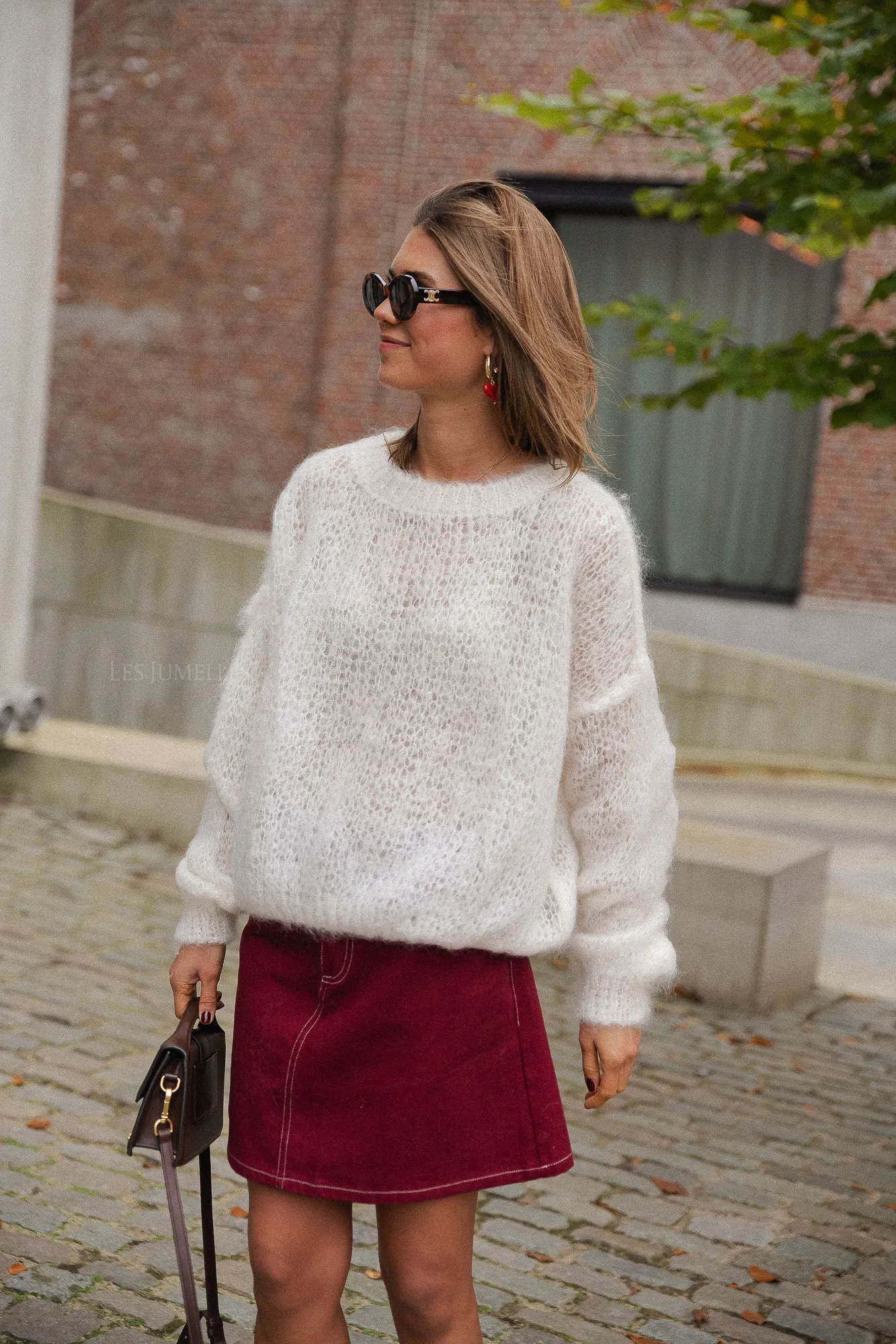 Madison mohair jumper ecru