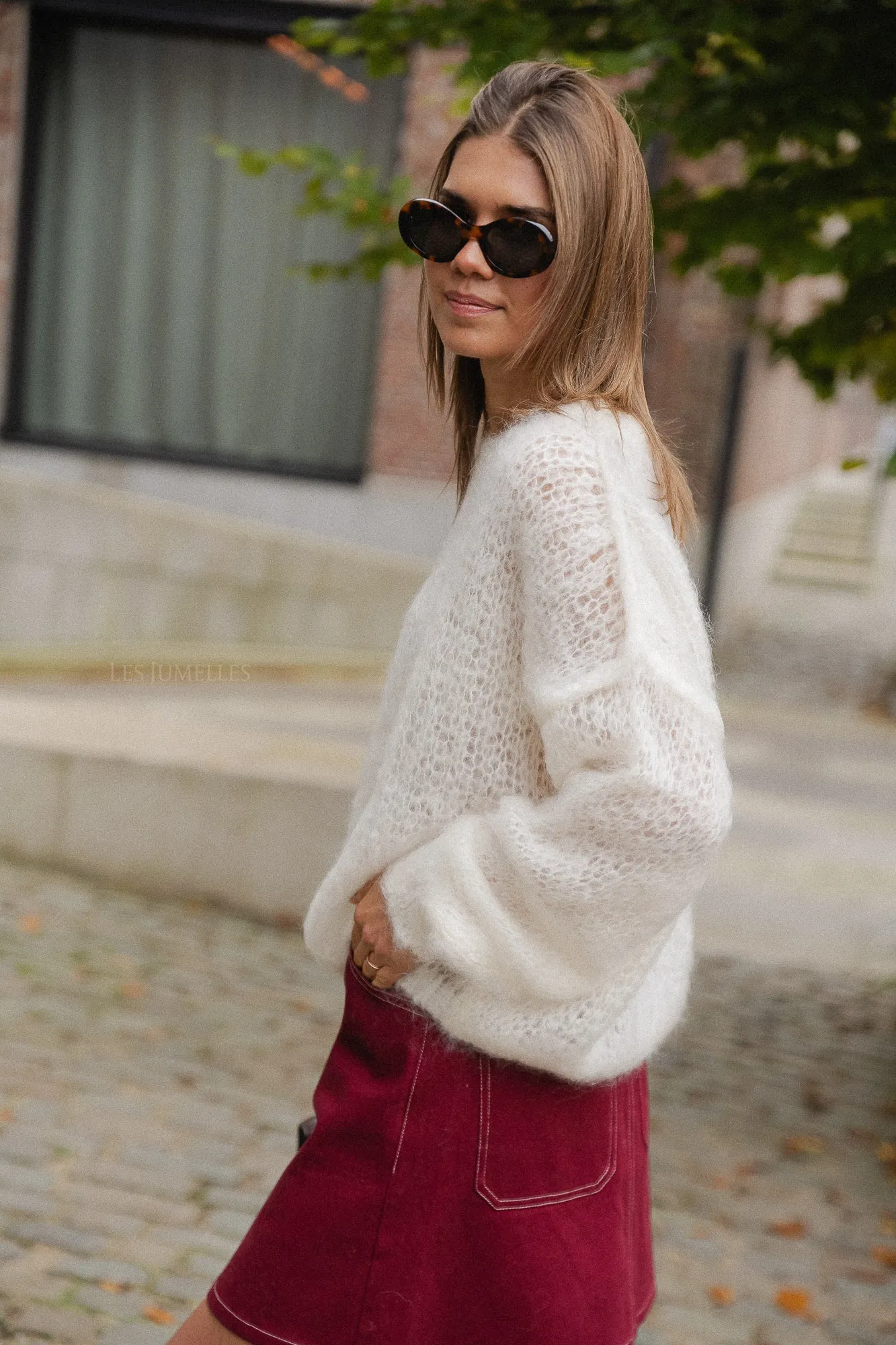 Madison mohair jumper ecru