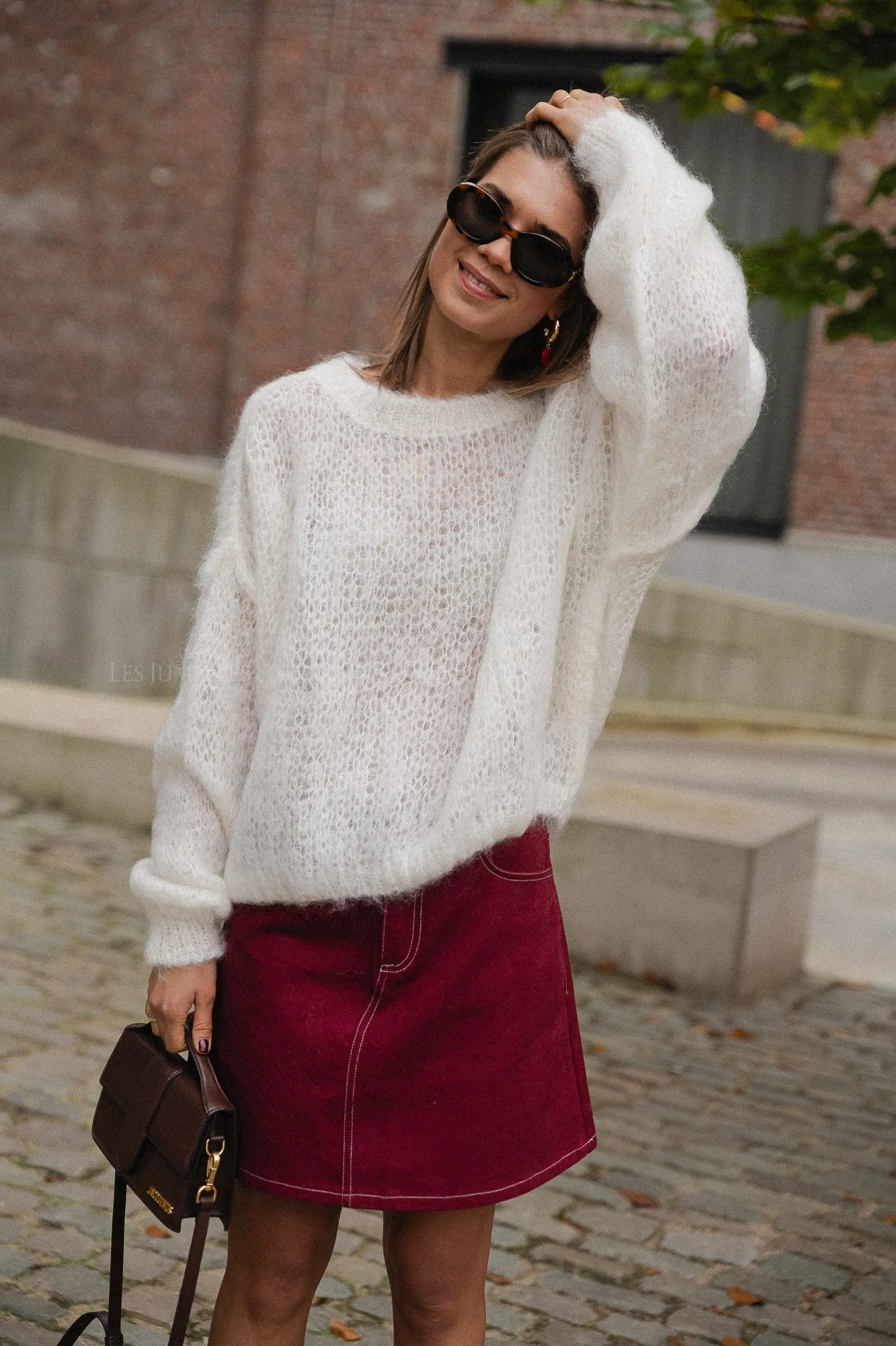 Madison mohair jumper ecru