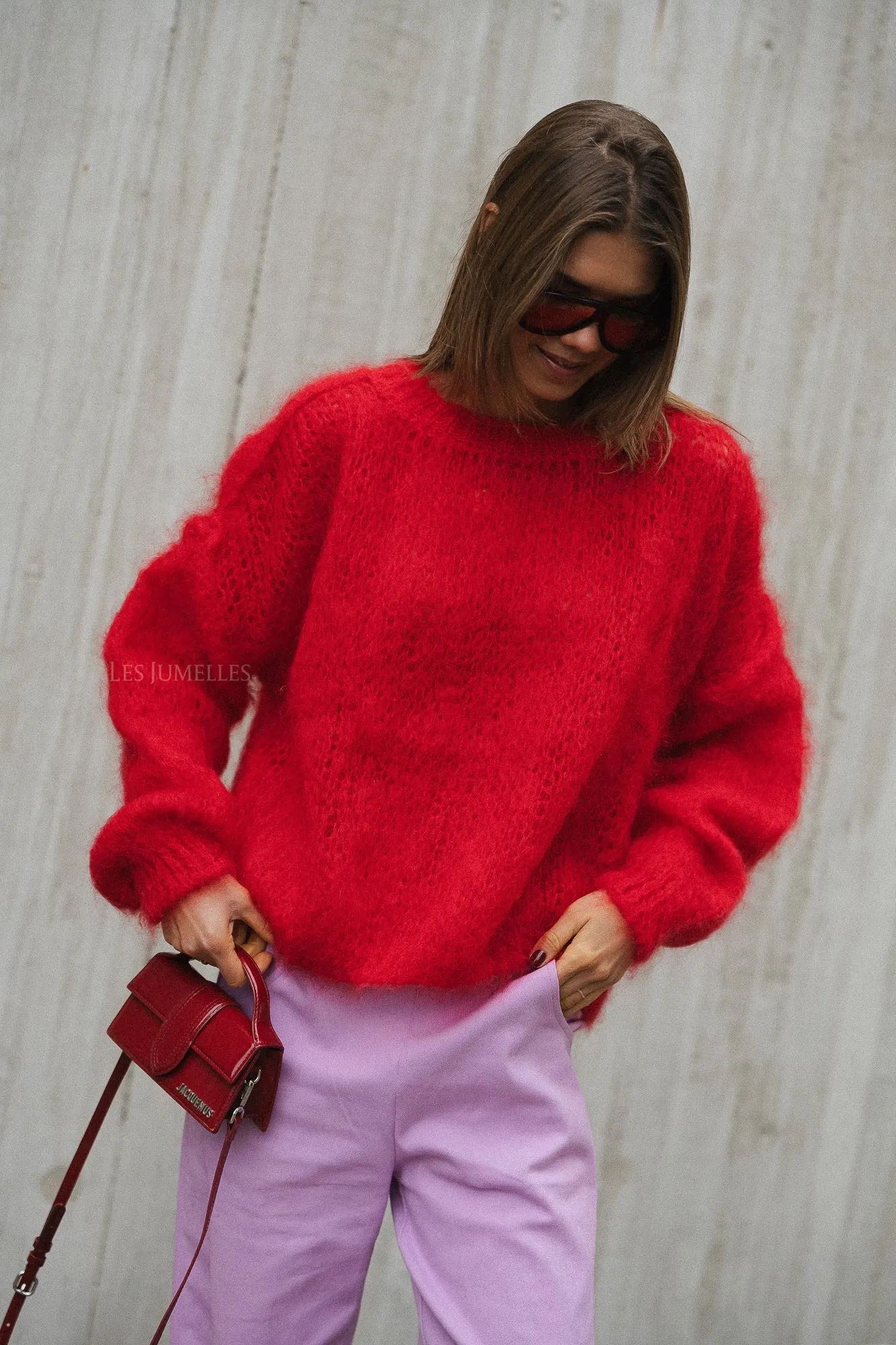 Madison mohair jumper red