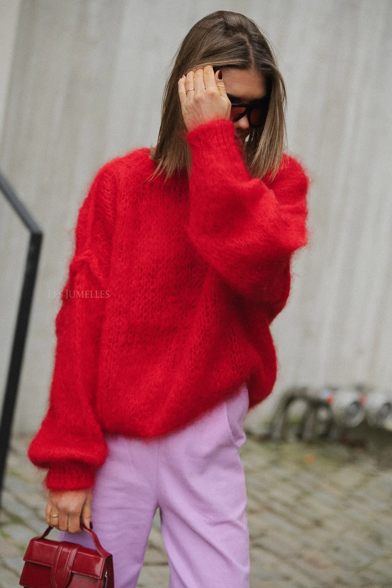 Madison mohair jumper red