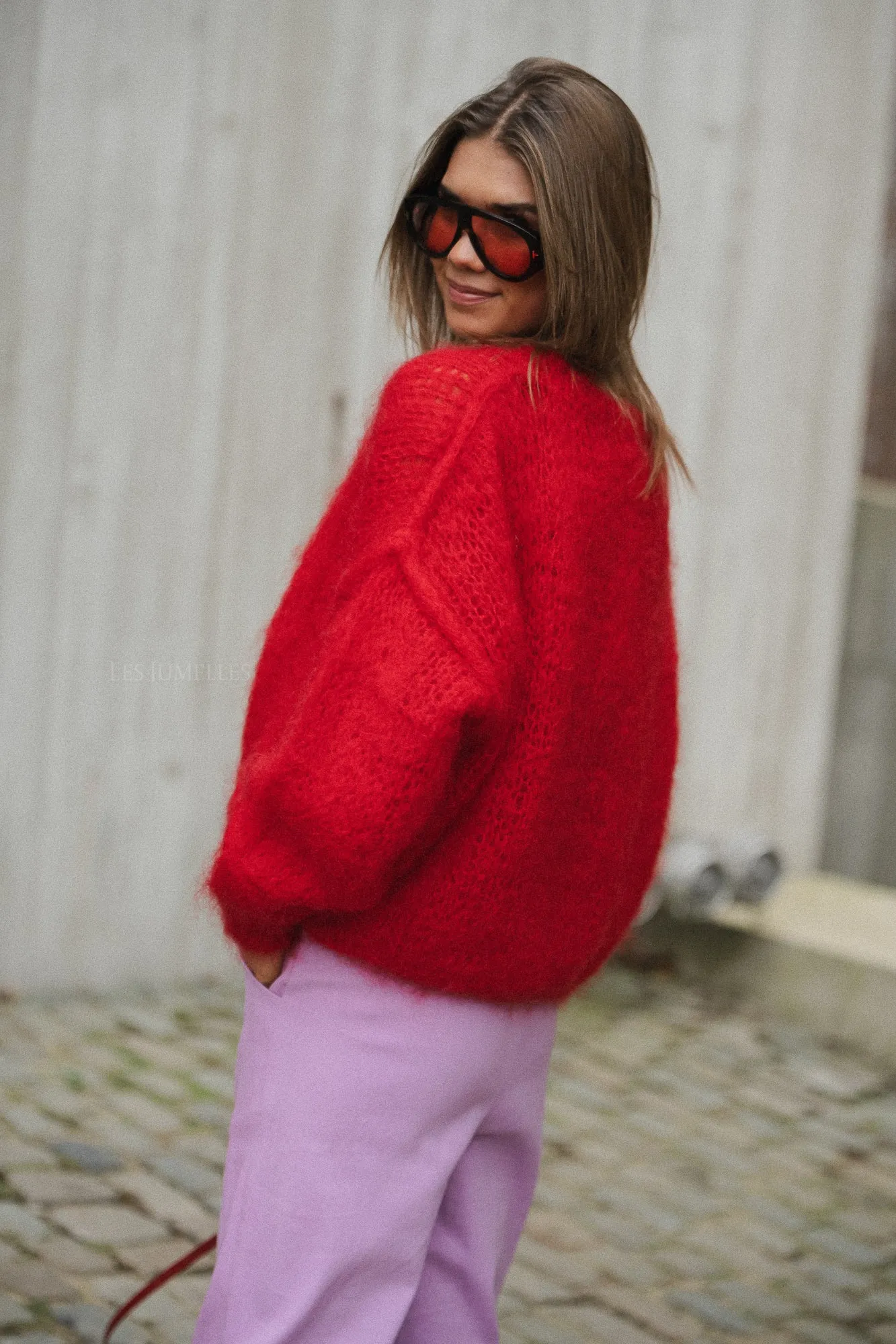 Madison mohair jumper red