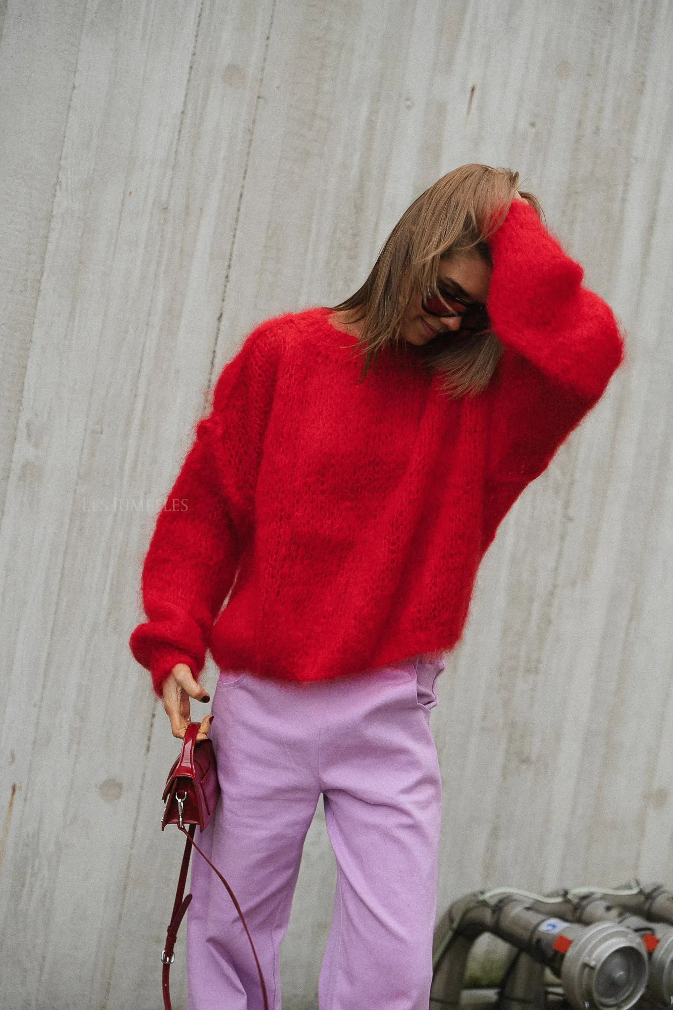 Madison mohair jumper red