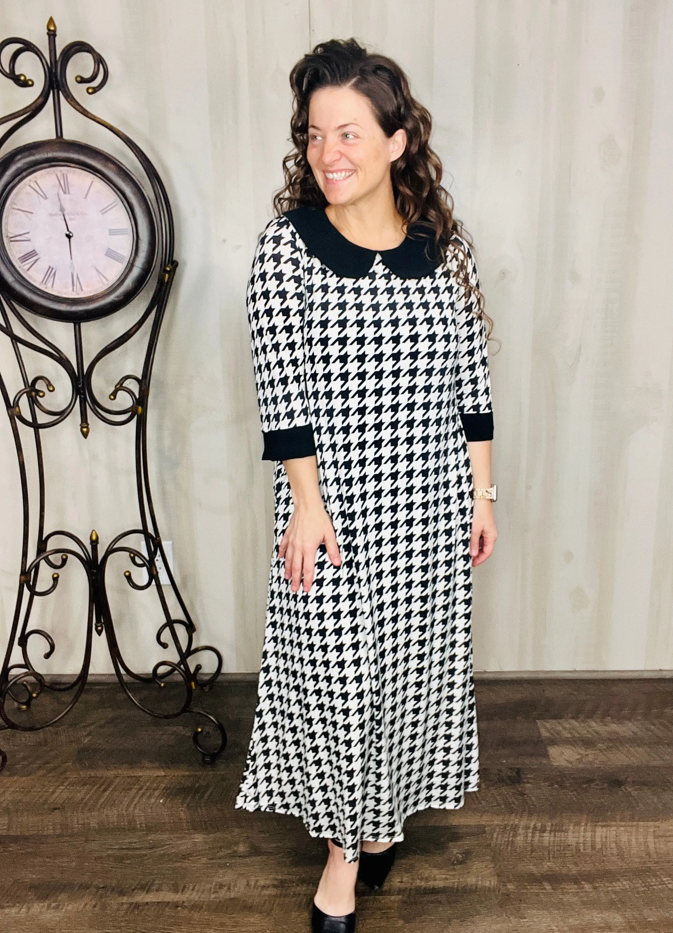 Mary Sue Houndstooth Dress