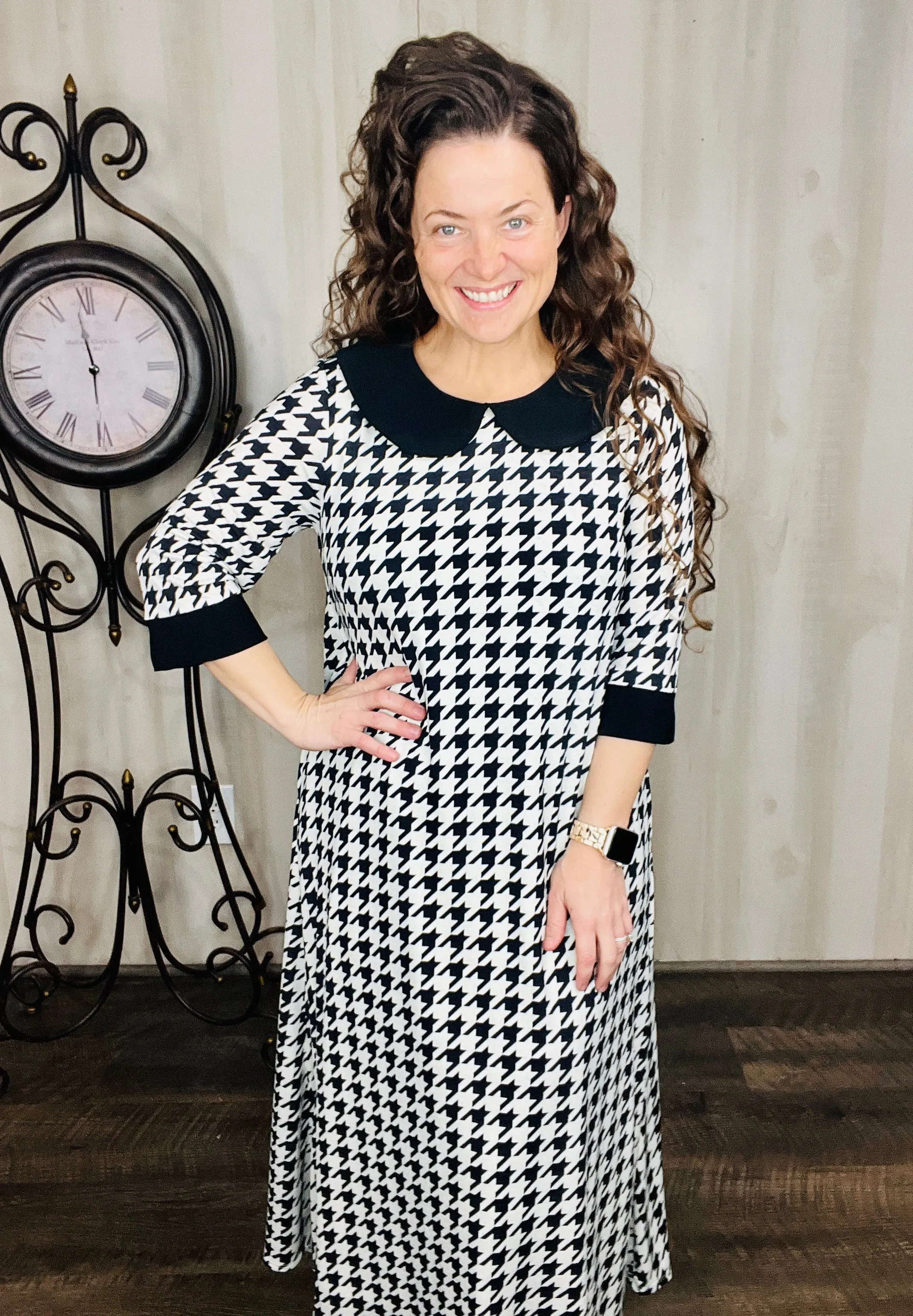 Mary Sue Houndstooth Dress