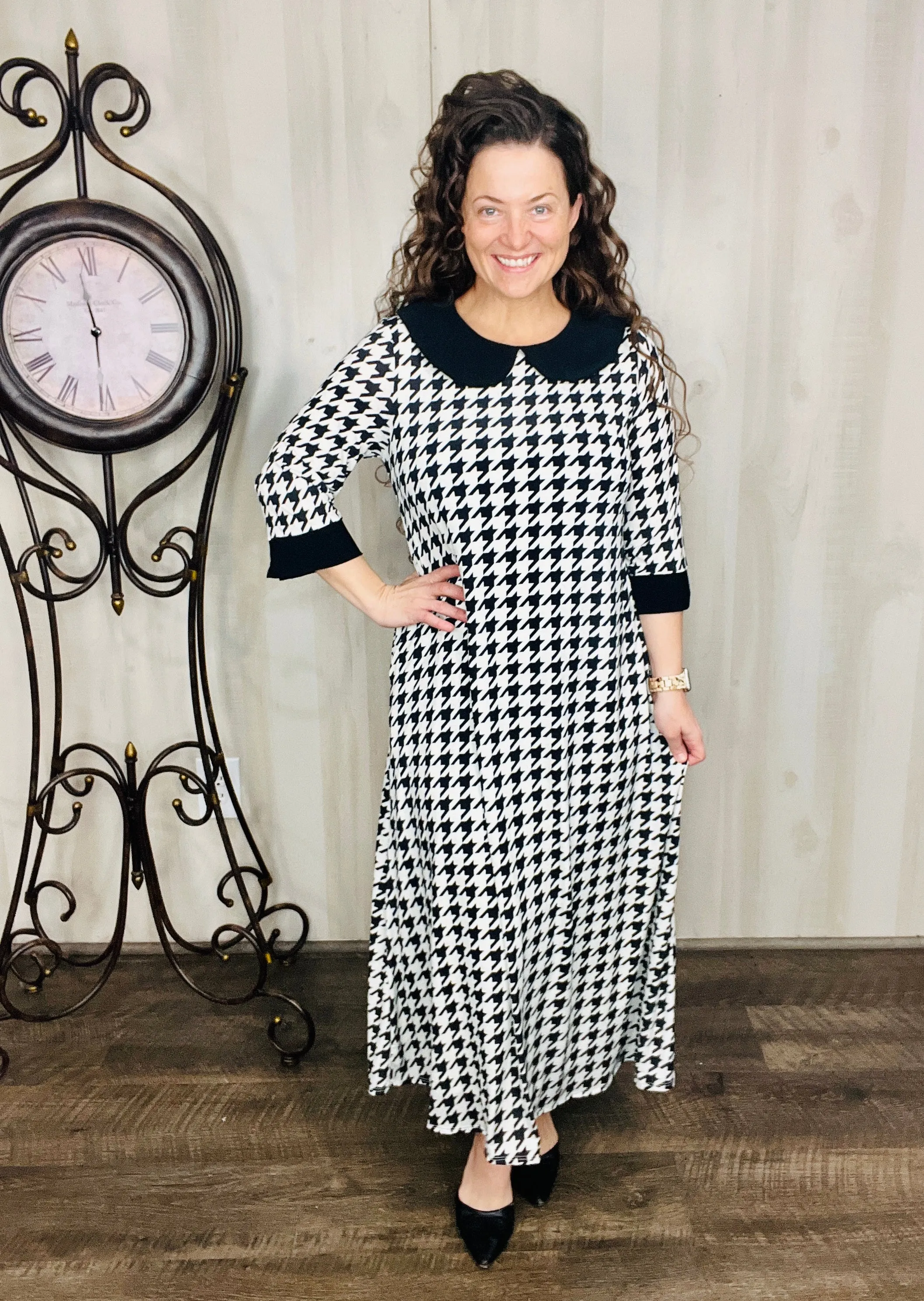 Mary Sue Houndstooth Dress