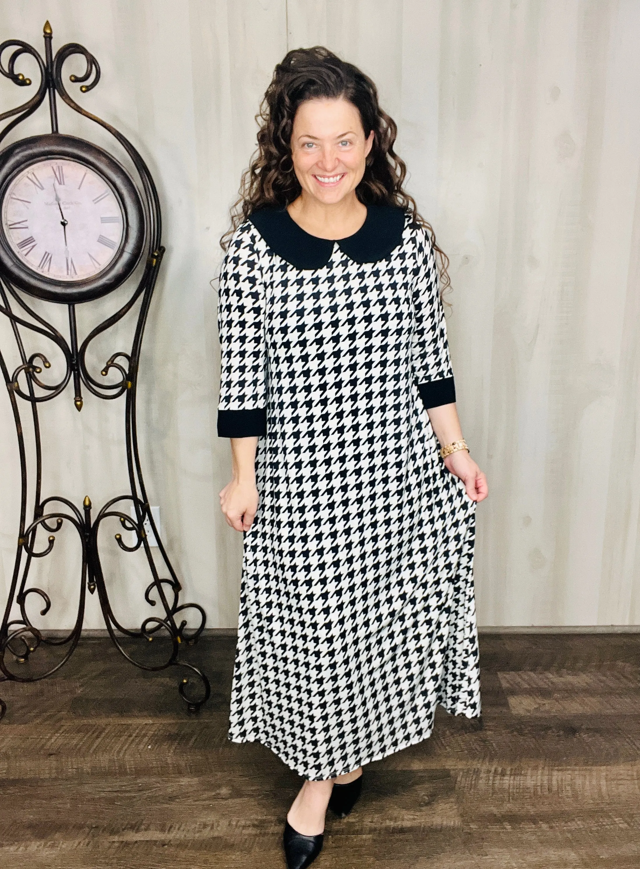 Mary Sue Houndstooth Dress