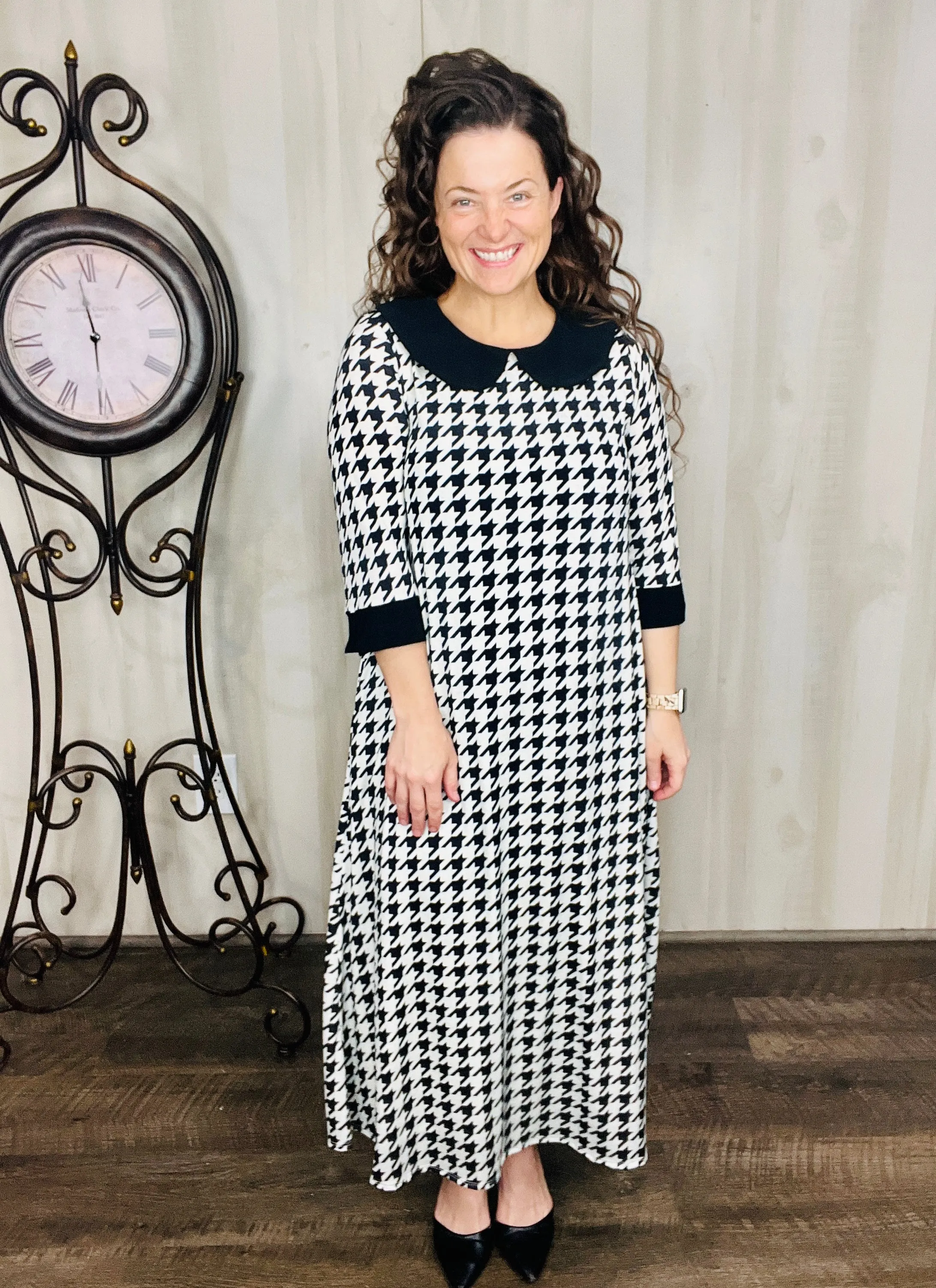 Mary Sue Houndstooth Dress