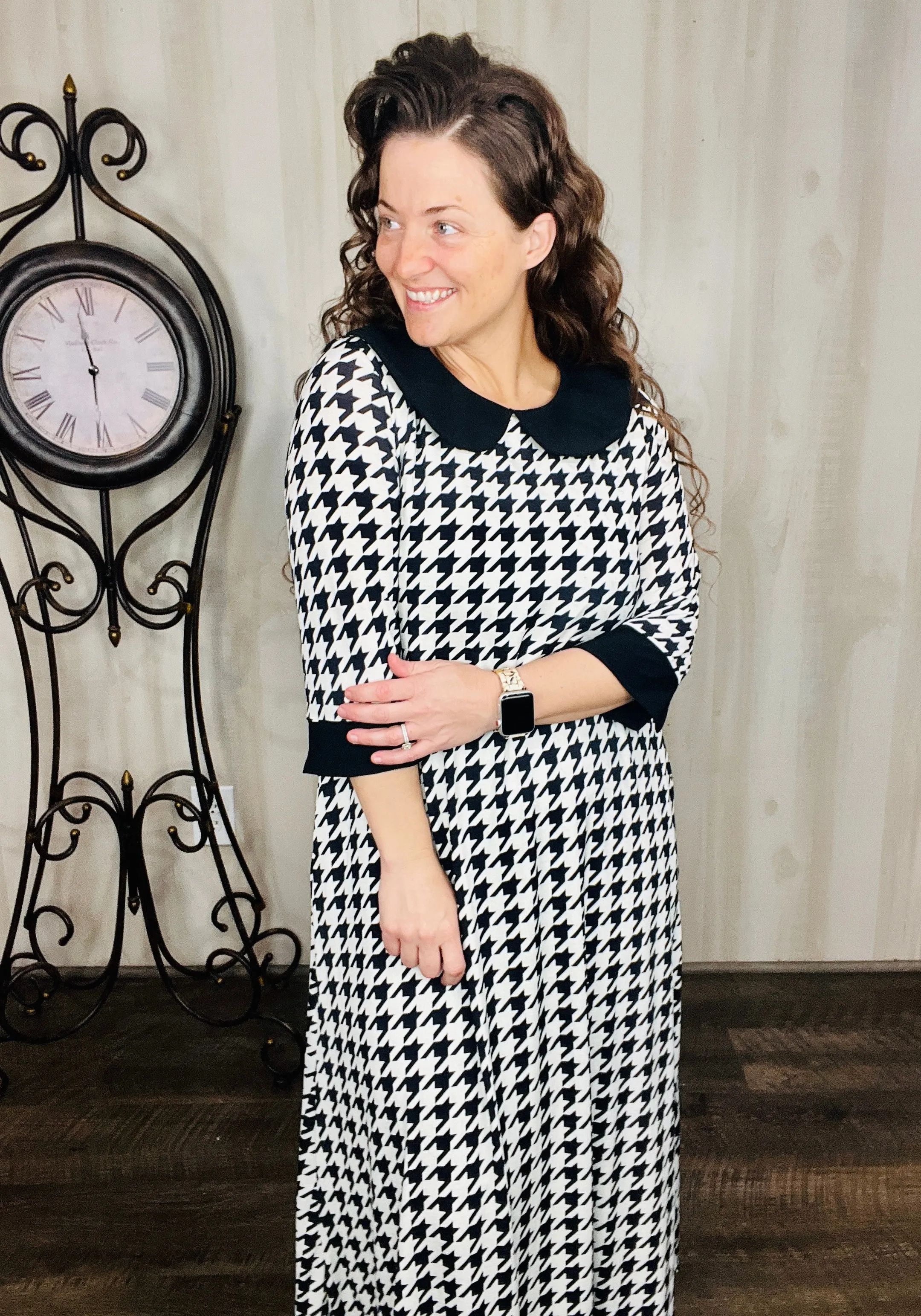 Mary Sue Houndstooth Dress