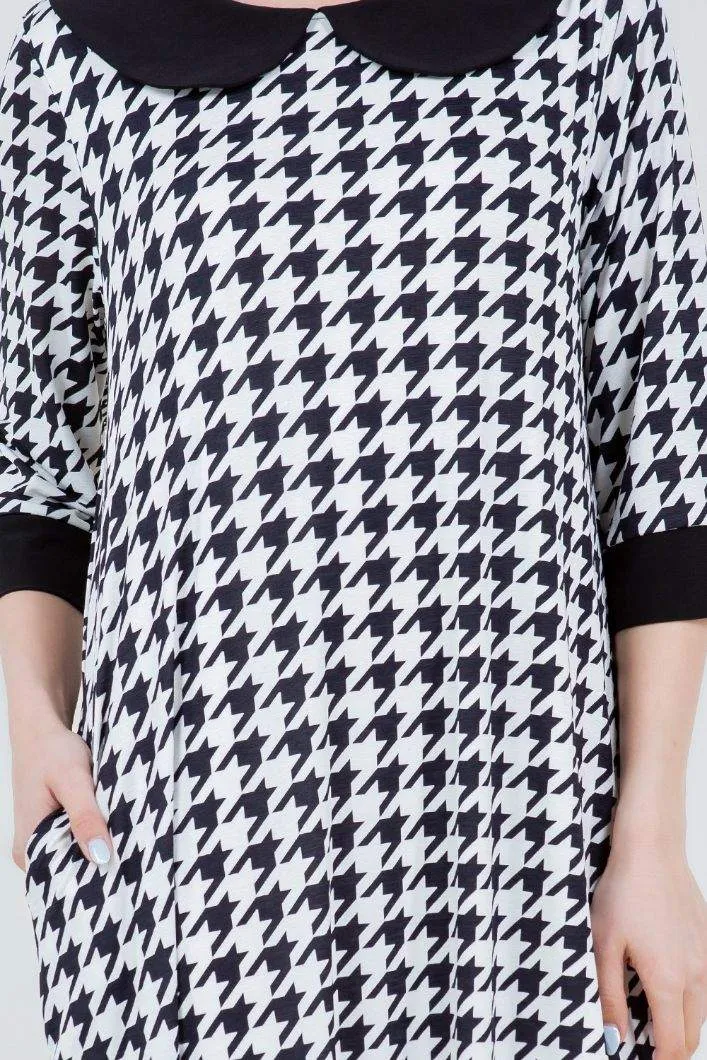 Mary Sue Houndstooth Dress