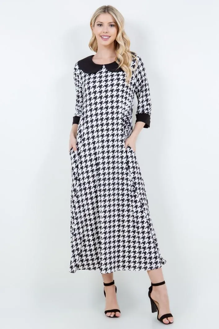 Mary Sue Houndstooth Dress