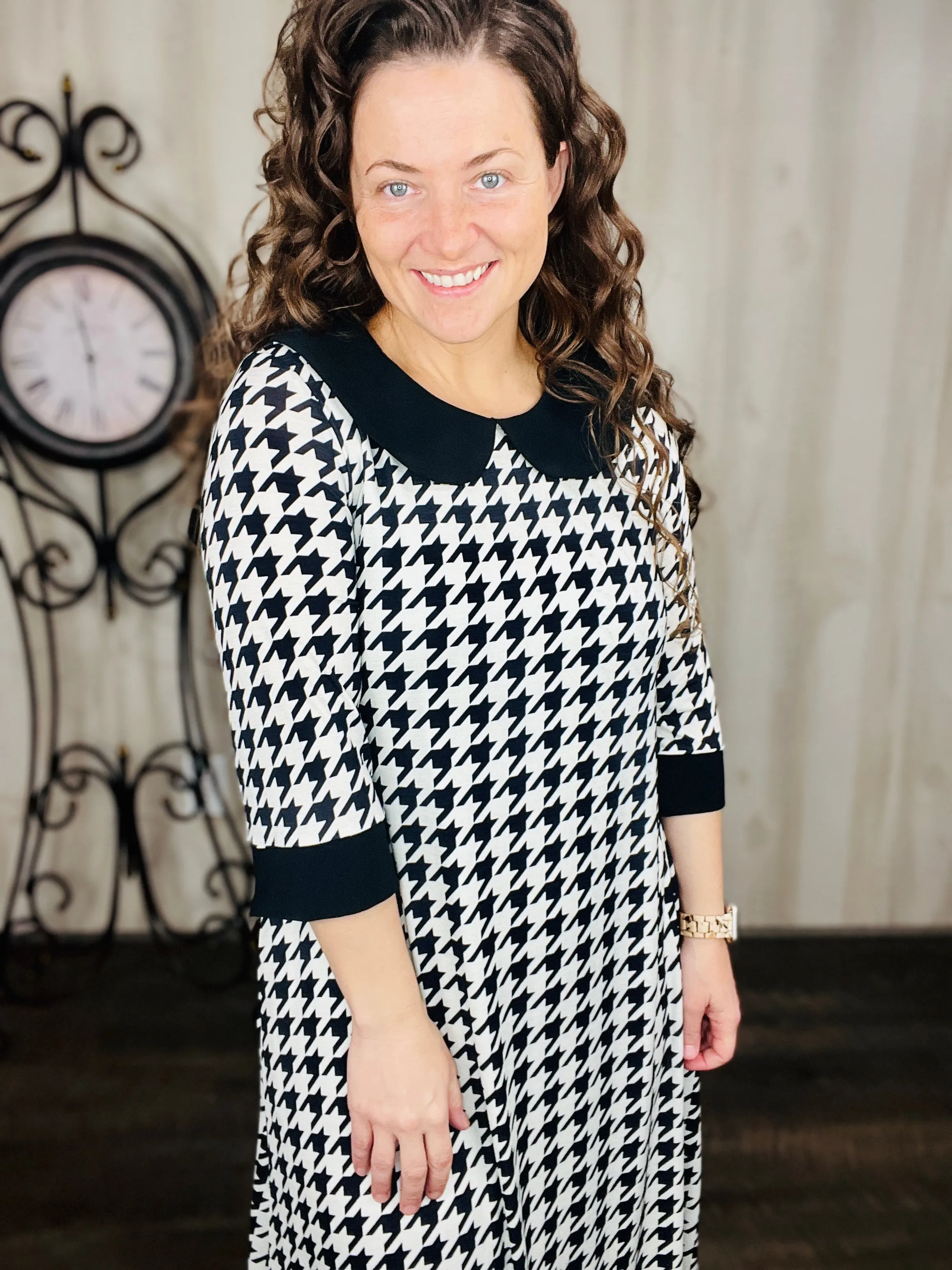 Mary Sue Houndstooth Dress