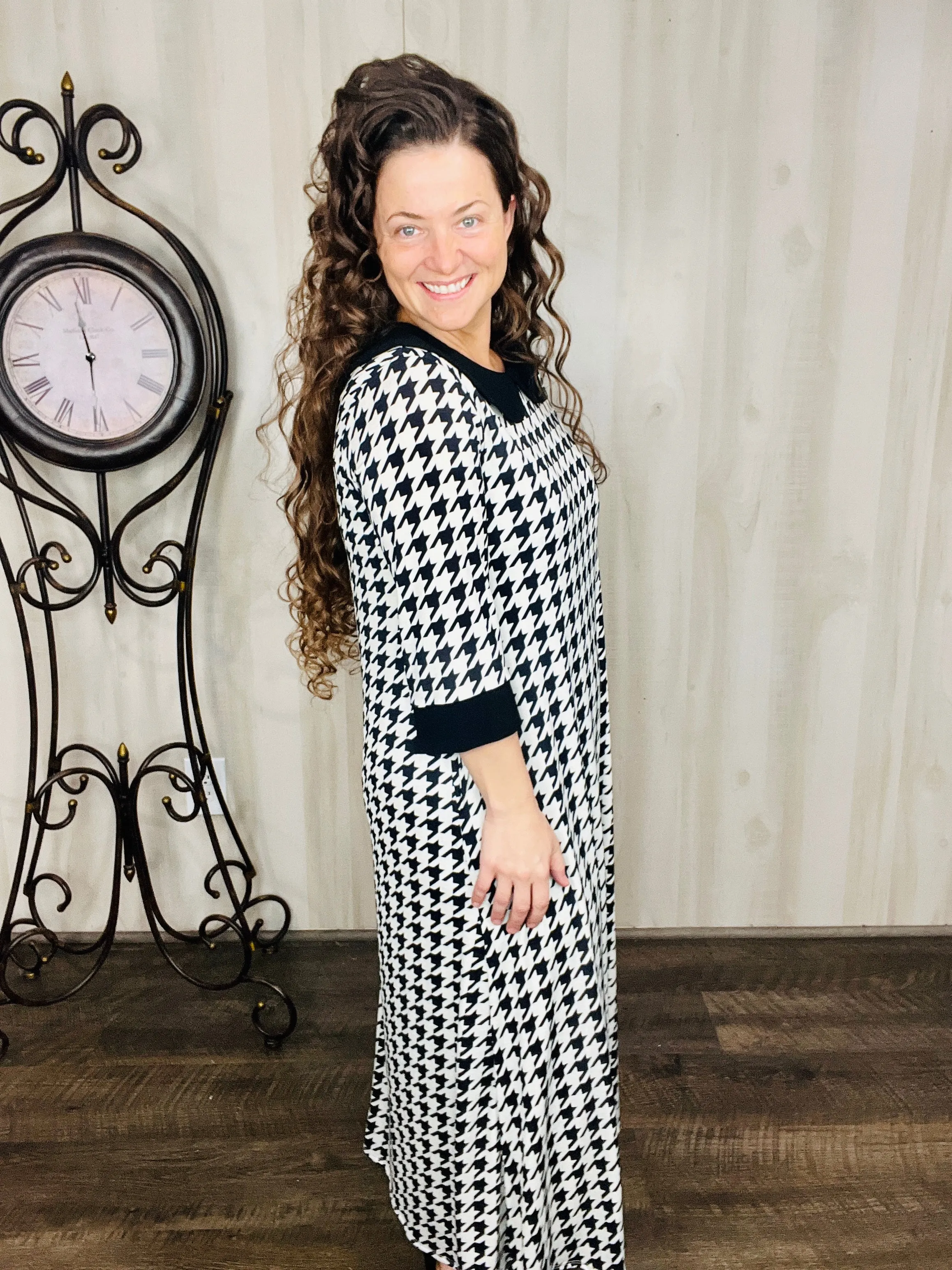 Mary Sue Houndstooth Dress