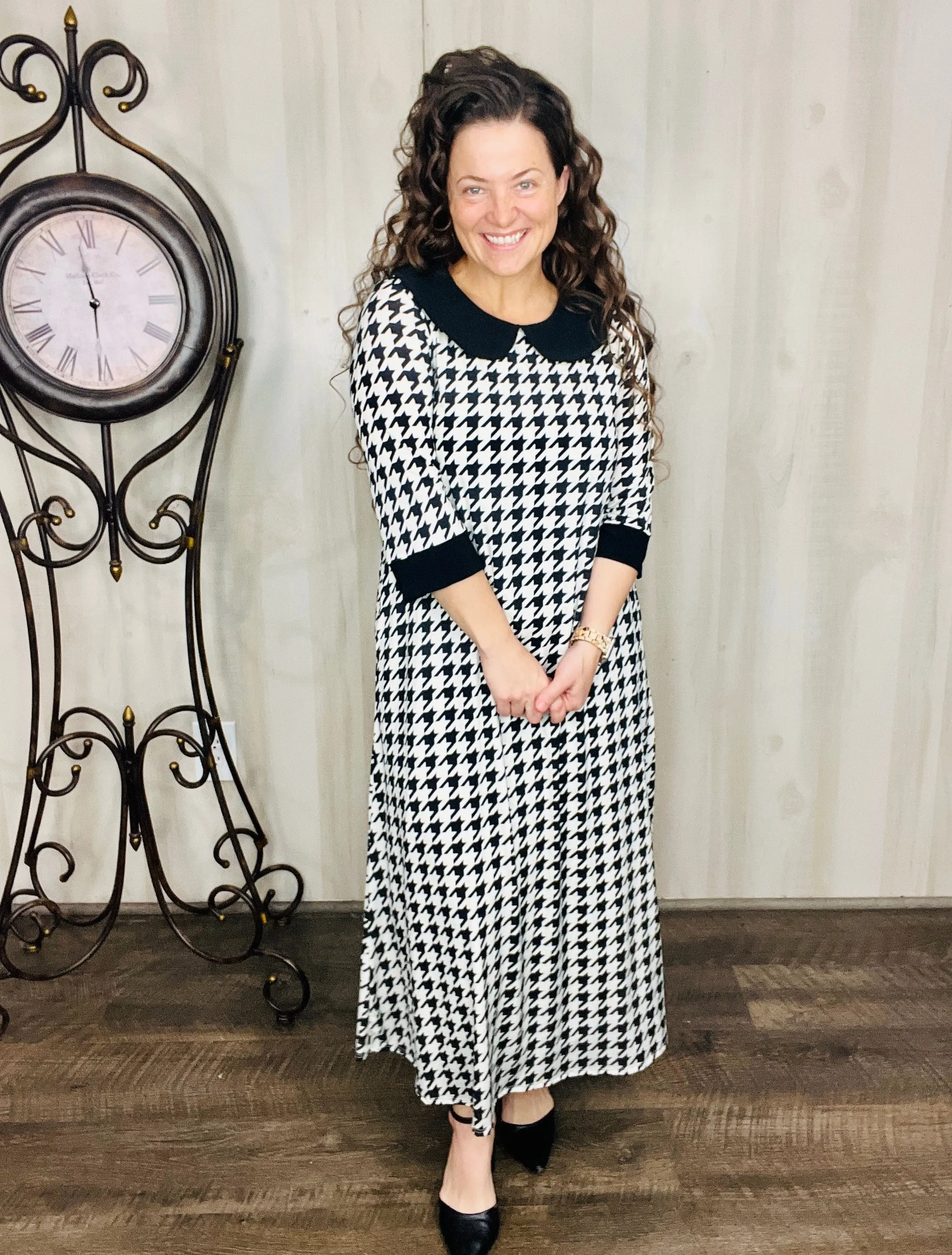 Mary Sue Houndstooth Dress