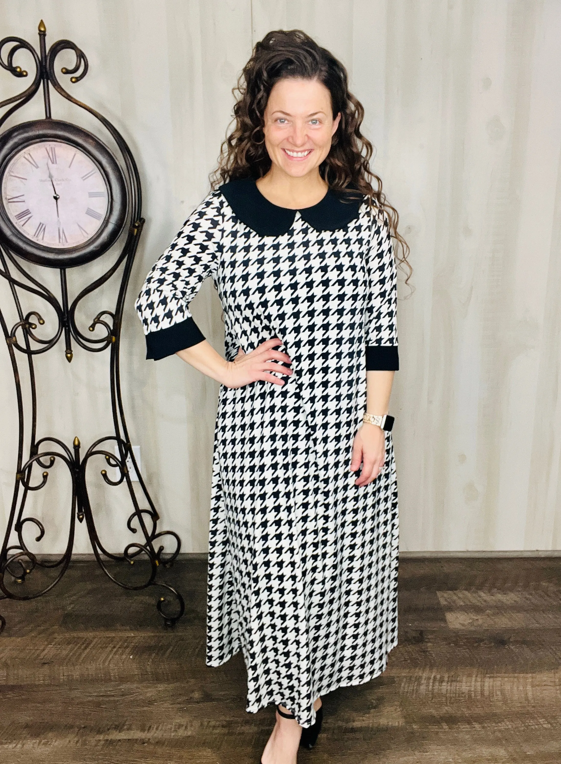 Mary Sue Houndstooth Dress