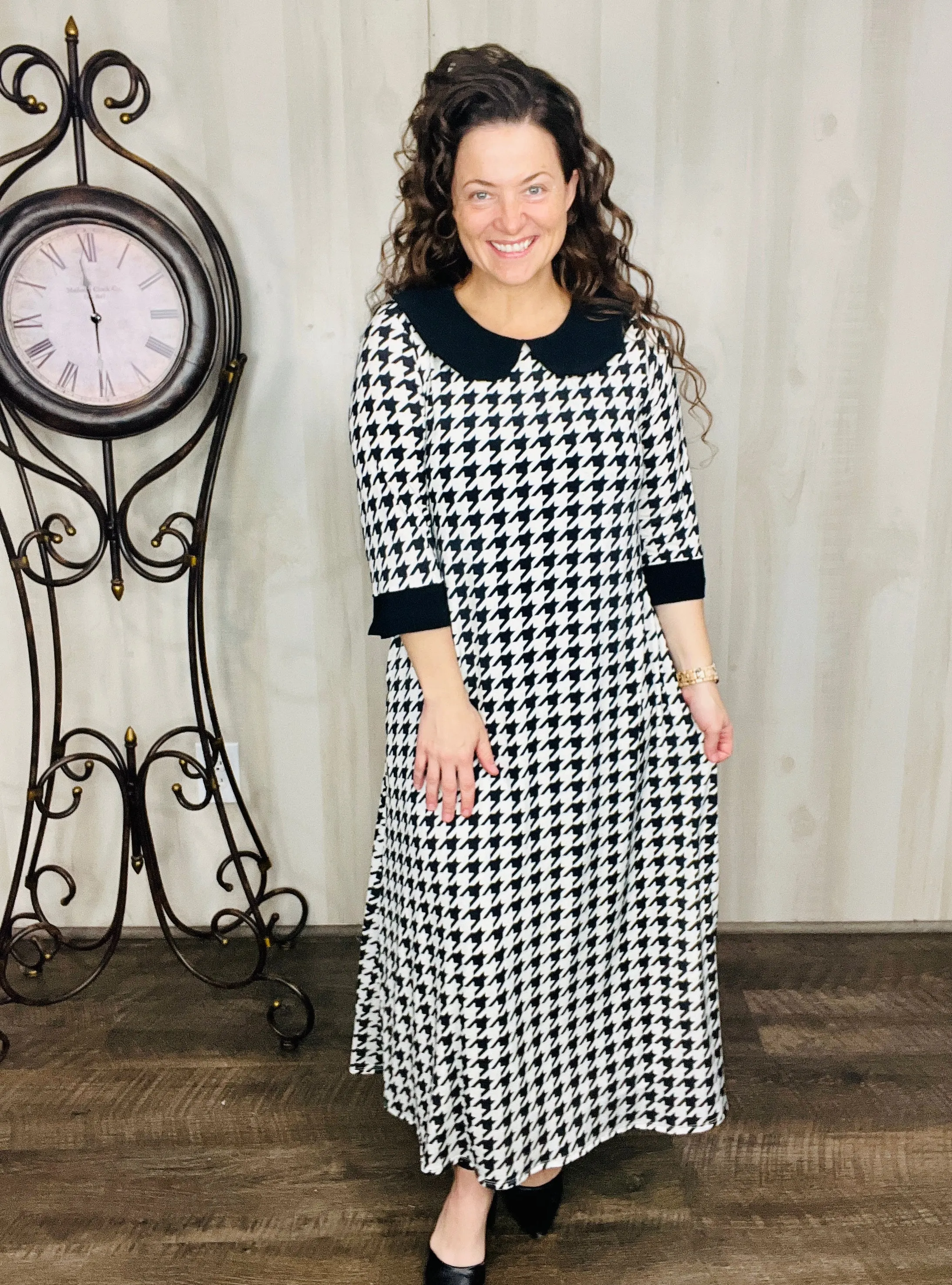 Mary Sue Houndstooth Dress