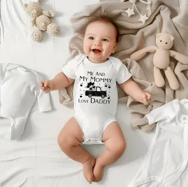 Me & Mommy Love Daddy| Infant Fine Jersey Bodysuit