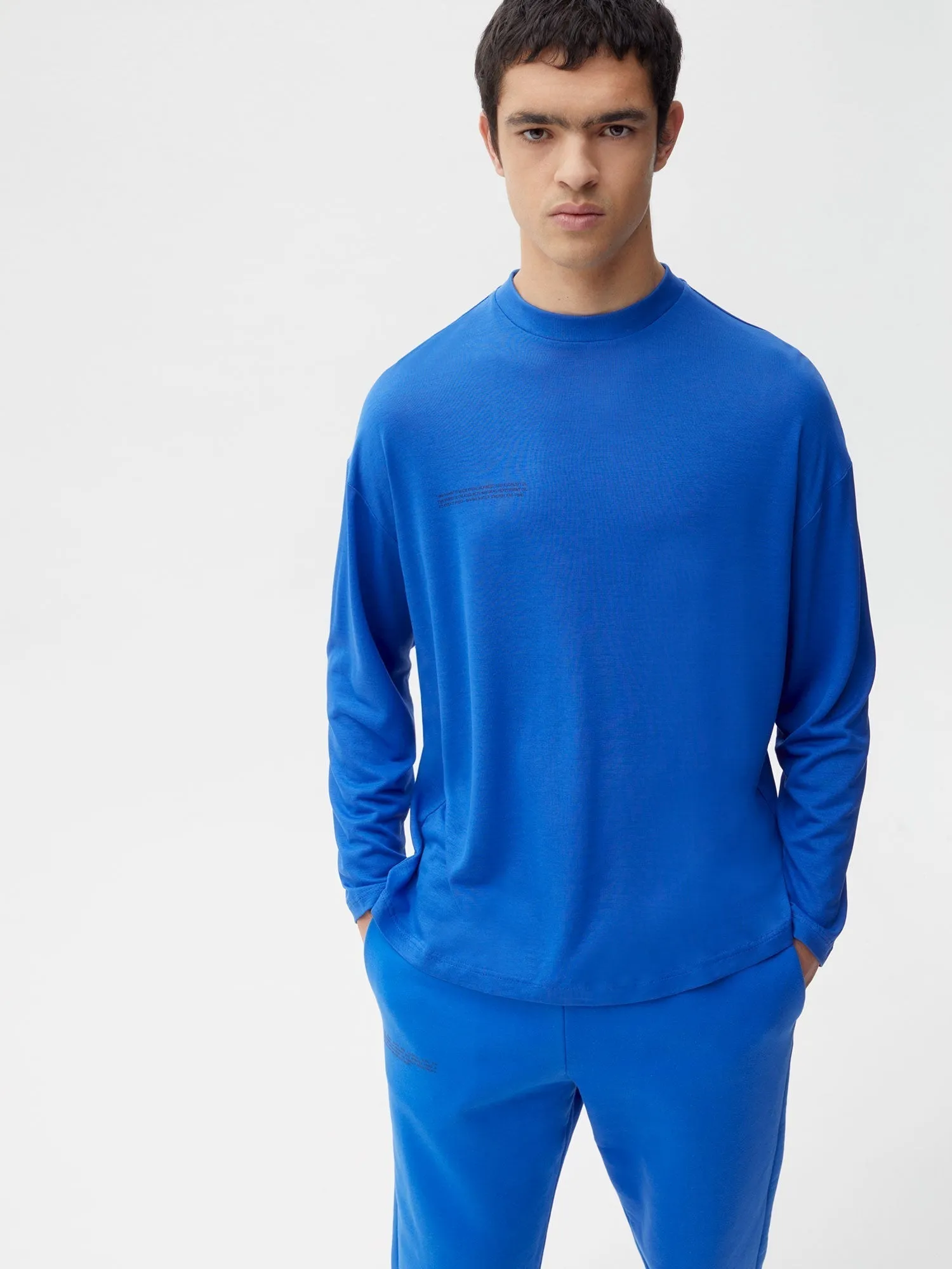 Men C-FIBER™ Pure Long Sleeve T-shirt—cobalt blue