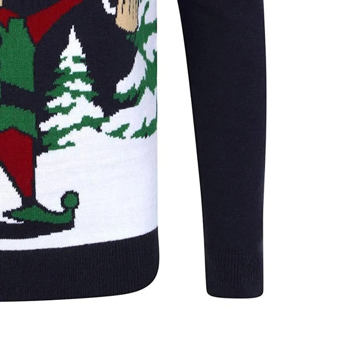 Mens Novelty Christmas Jumper Elfed Up Naughty Booze Elf