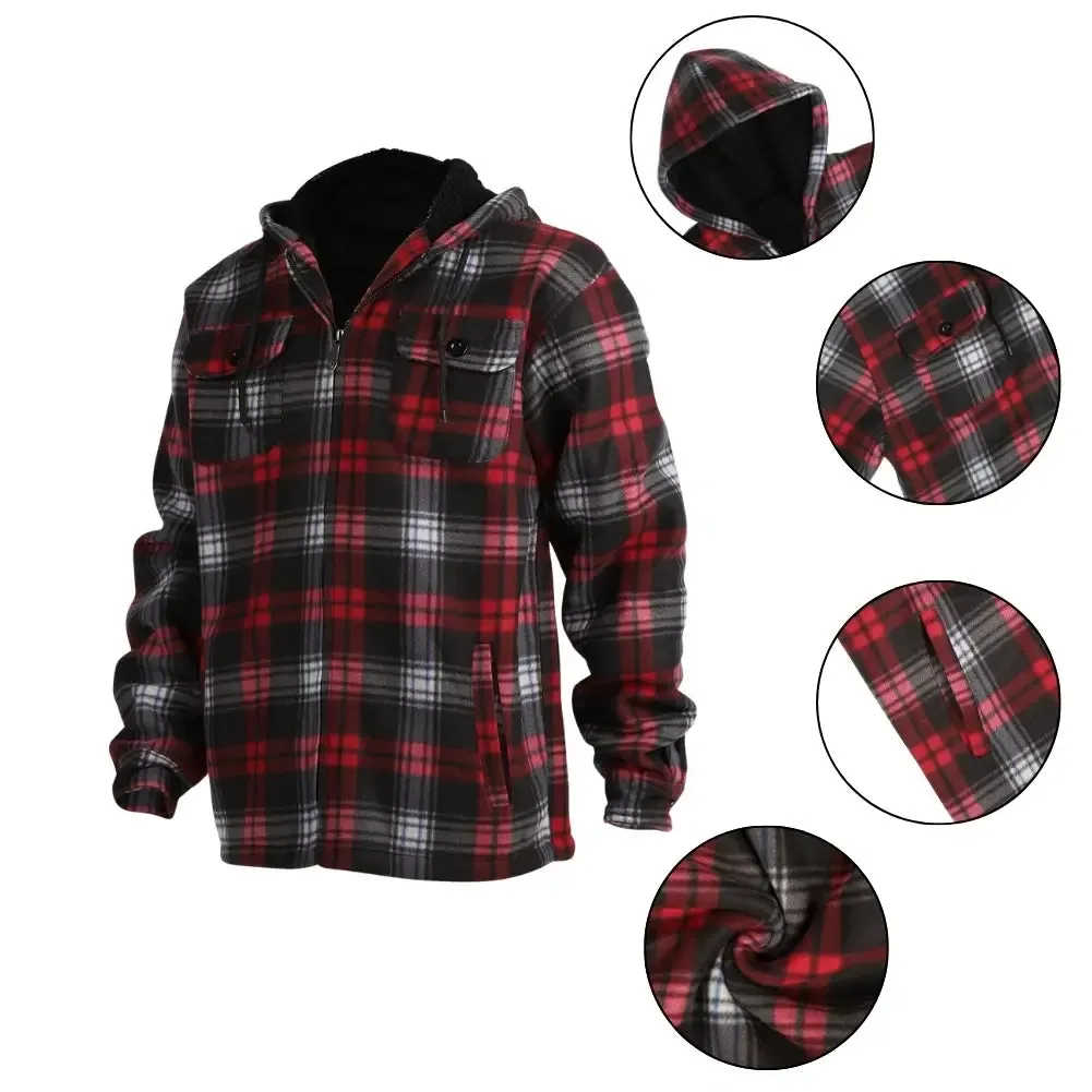 Men’s Plaid Sherpa Lined Jacket