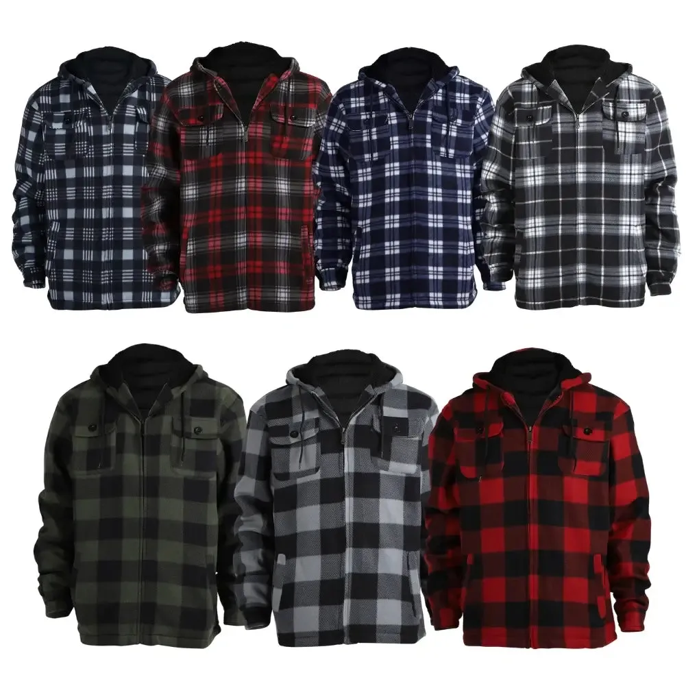 Men’s Plaid Sherpa Lined Jacket