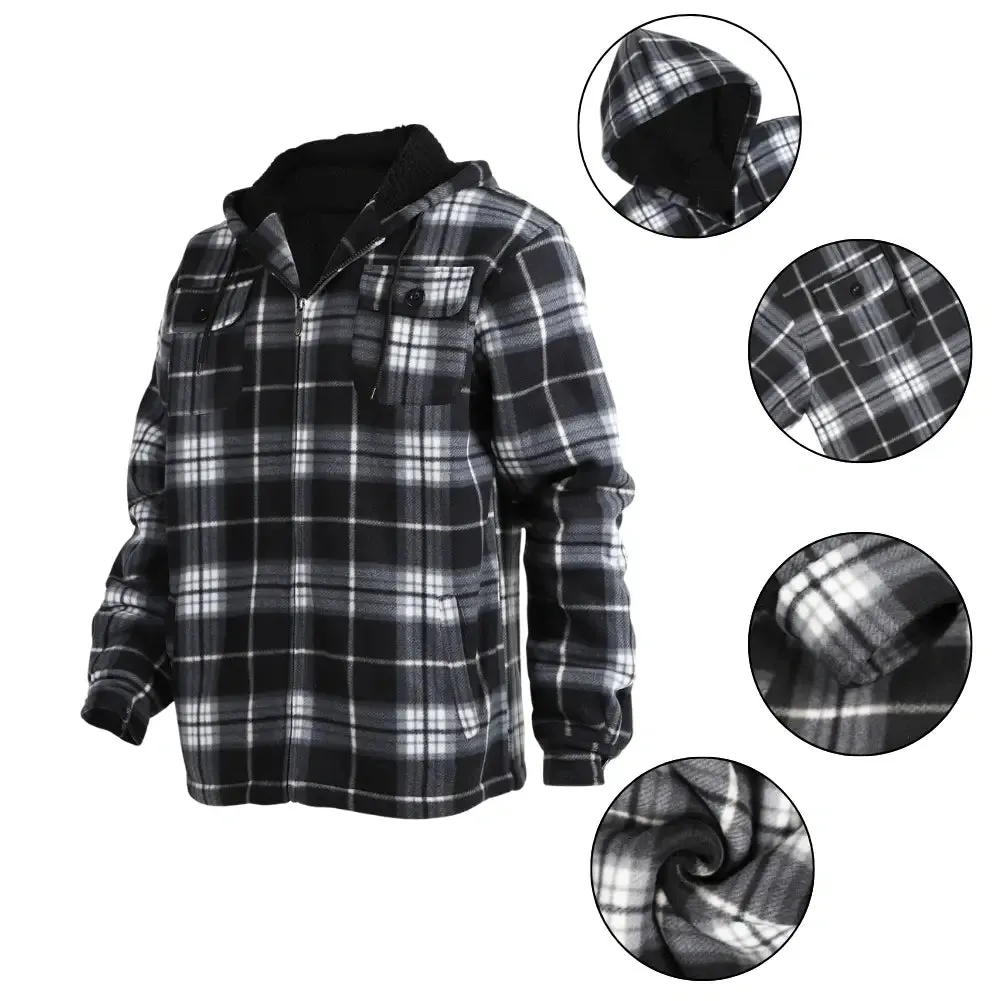 Men’s Plaid Sherpa Lined Jacket