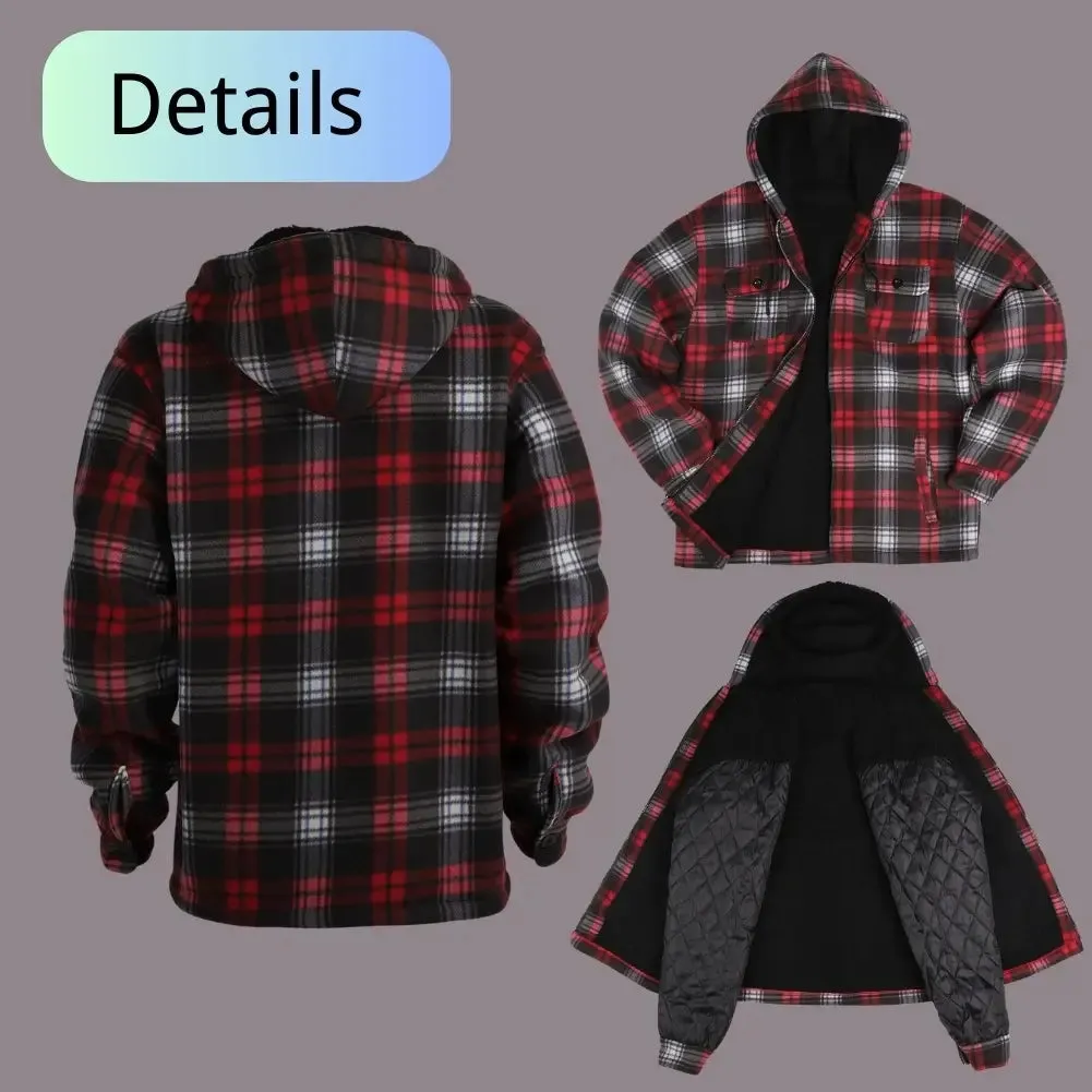 Men’s Plaid Sherpa Lined Jacket