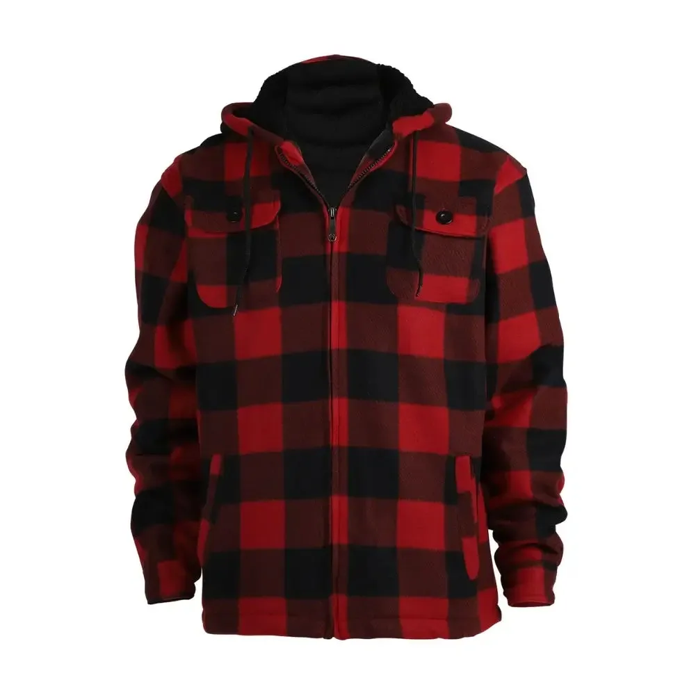 Men’s Plaid Sherpa Lined Jacket