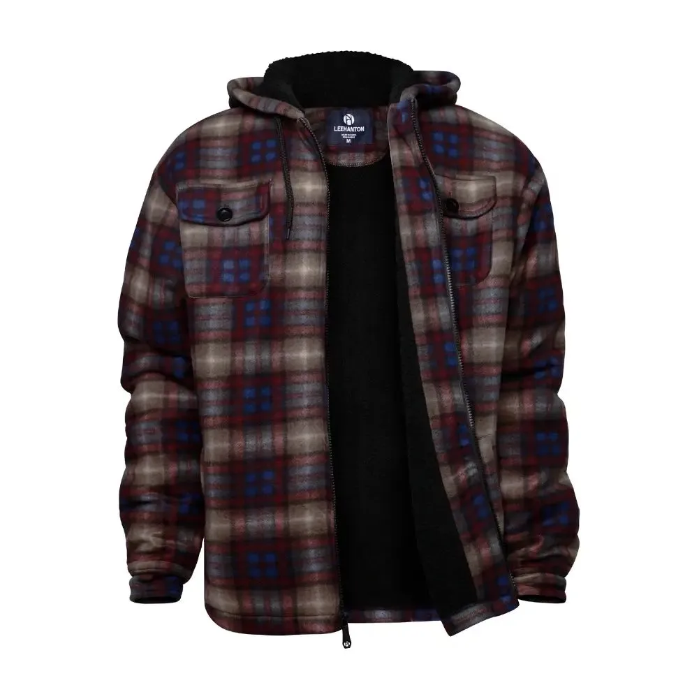 Men’s Plaid Sherpa Lined Jacket