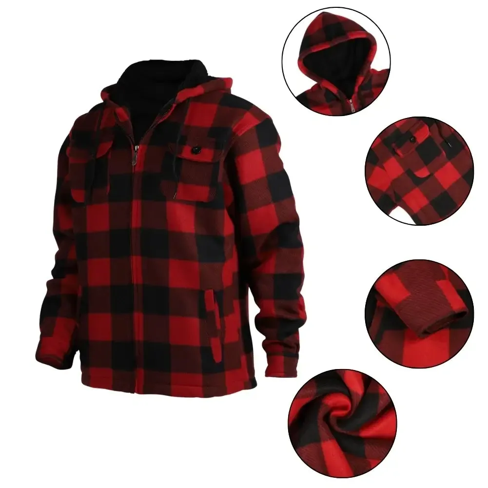 Men’s Plaid Sherpa Lined Jacket